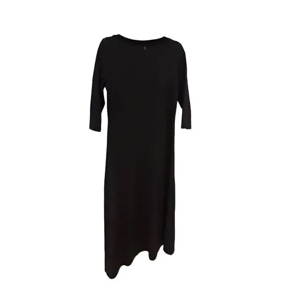 Soft Surroundings Asymmetric Hem Maxi Dress Women's Black Size XS