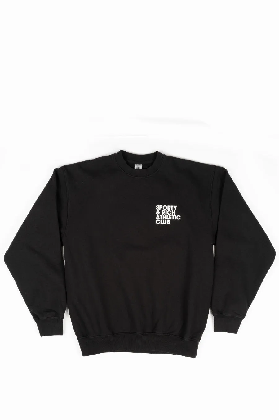 SPORTY AND RICH EXERCISE OFTEN CREWNECK BLACK