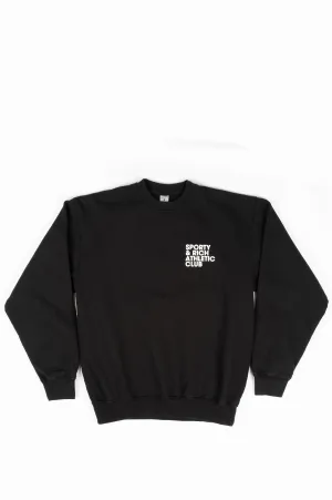 SPORTY AND RICH EXERCISE OFTEN CREWNECK BLACK
