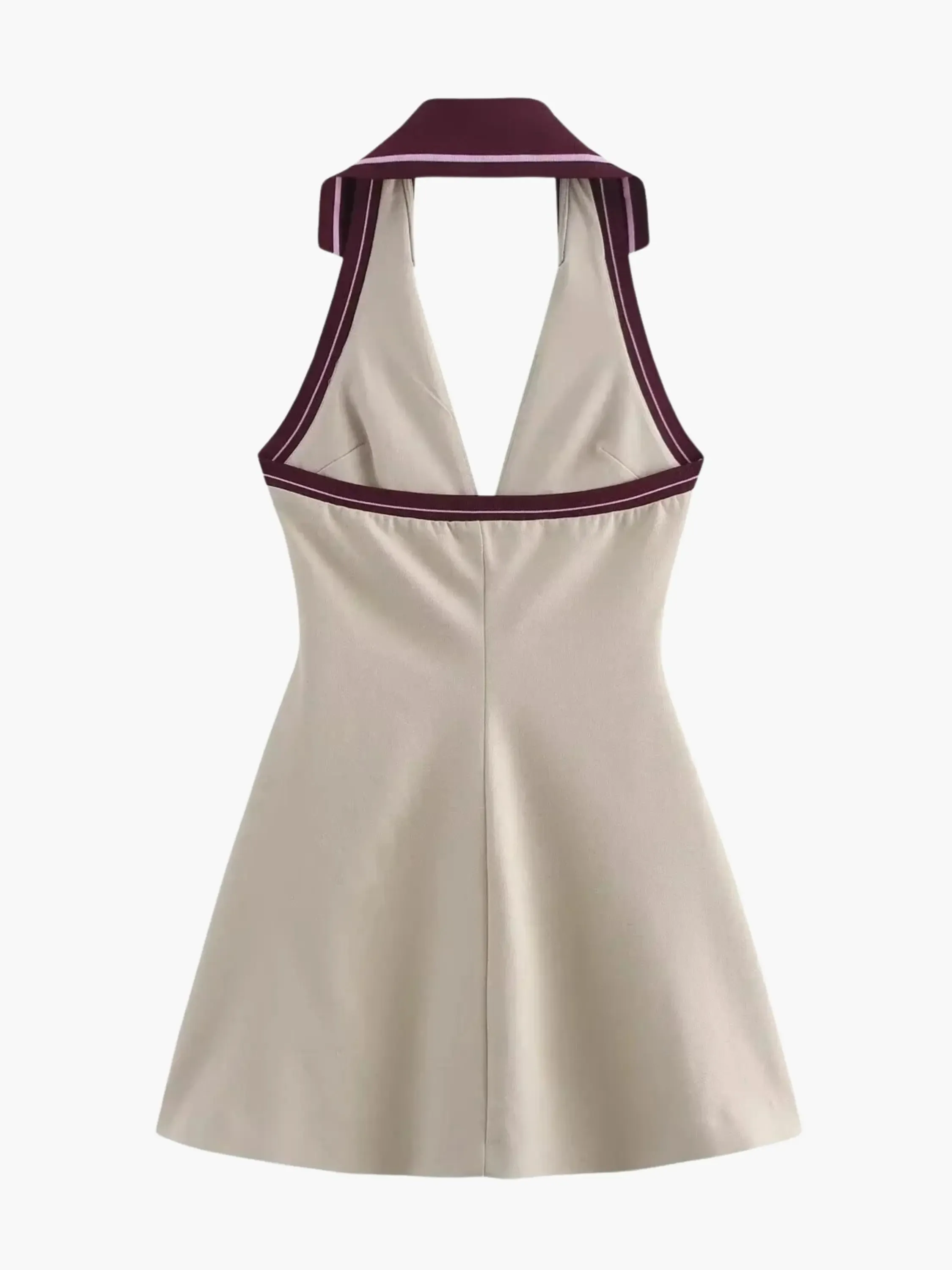 Sporty Chic Halter Mini Dress