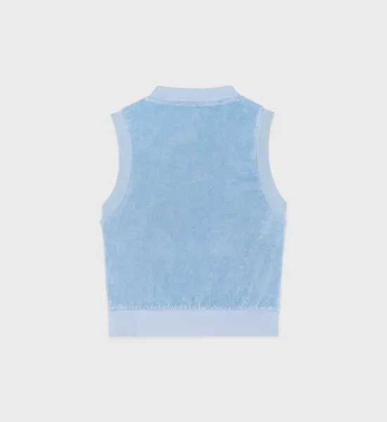 SRC Terry Vest Sky Blue/White
