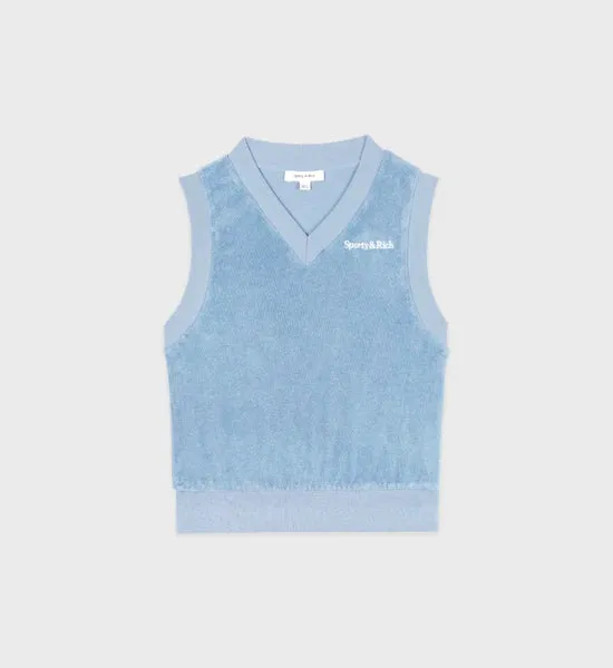 SRC Terry Vest Sky Blue/White