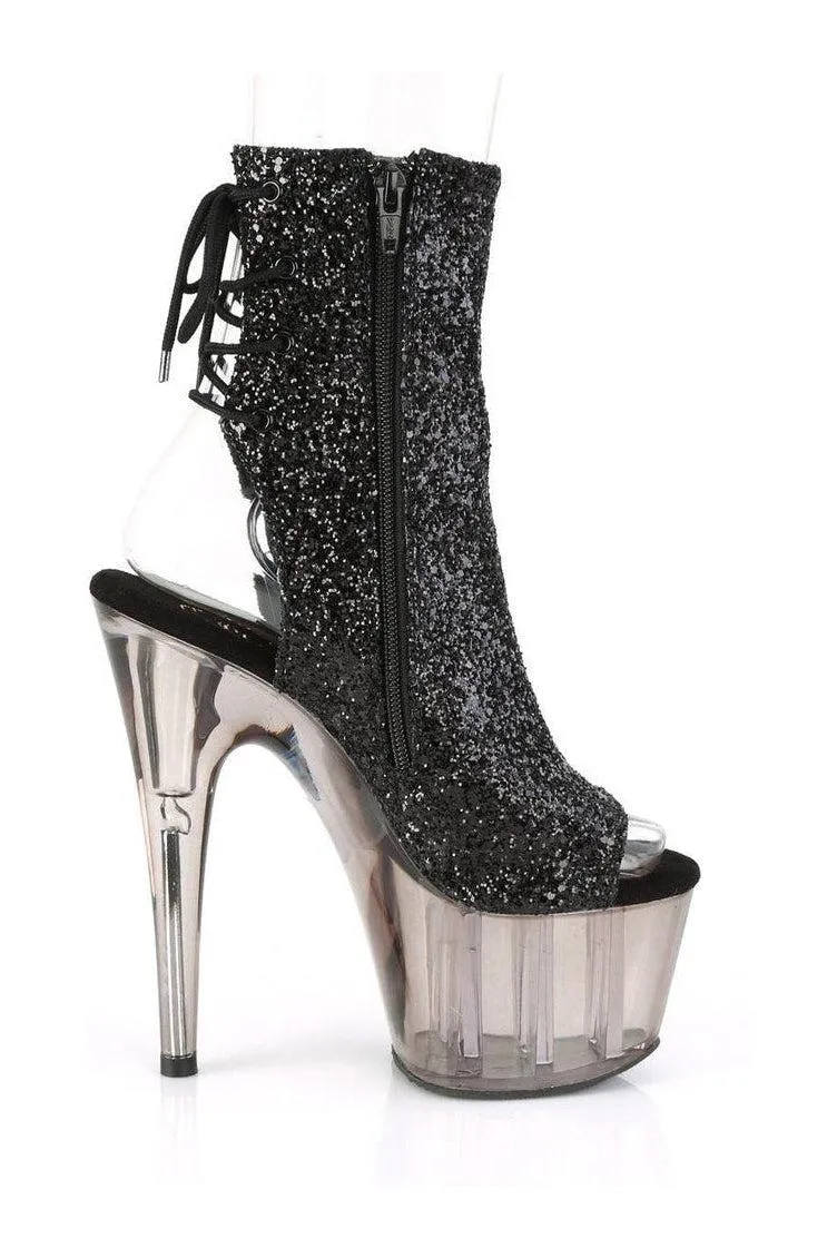 SS-ADORE-1018GT Exotic Boot | Black Glitter