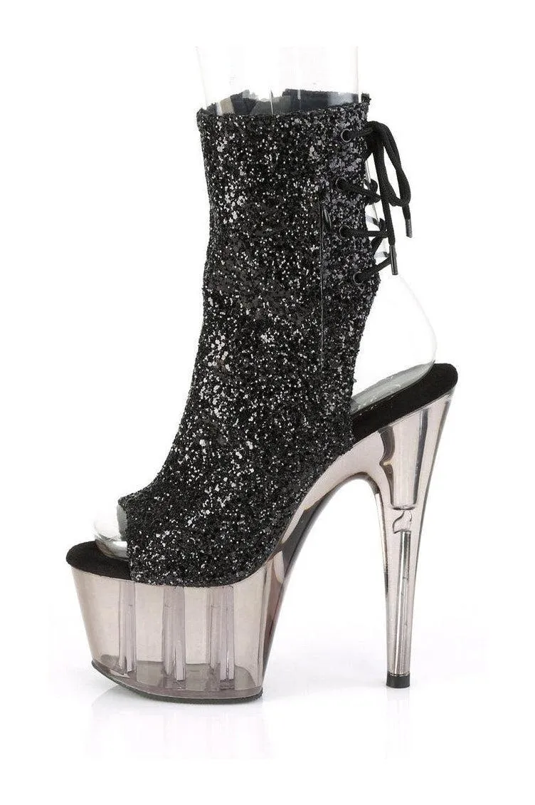 SS-ADORE-1018GT Exotic Boot | Black Glitter