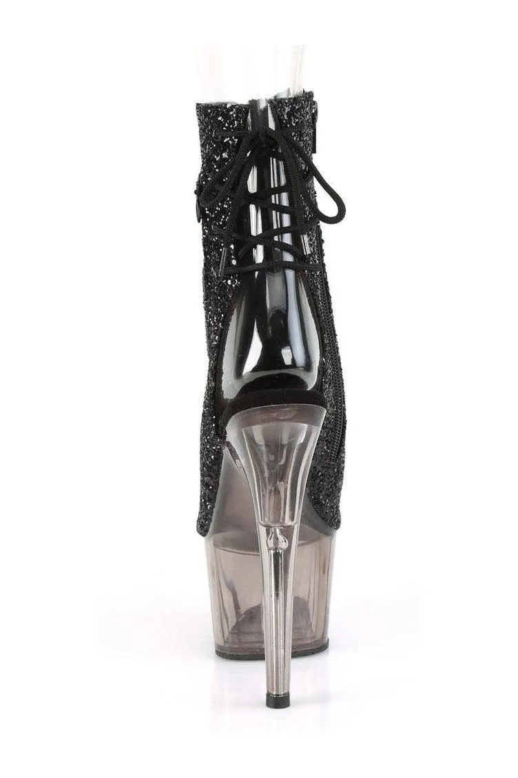 SS-ADORE-1018GT Exotic Boot | Black Glitter