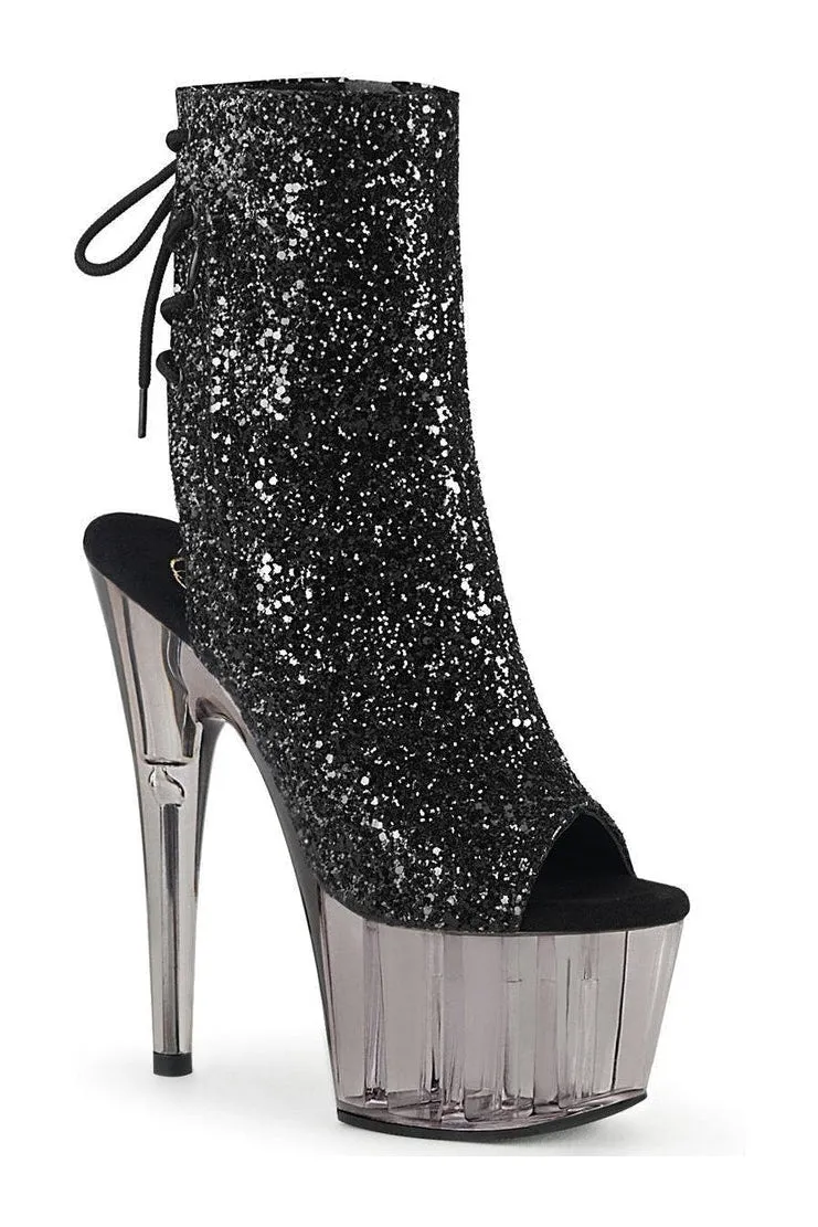 SS-ADORE-1018GT Exotic Boot | Black Glitter