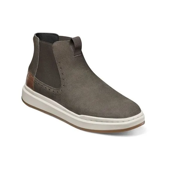 STACY ADAMS Mens Brown Pull Tab Cooper Toe Platform Slip On Leather Chelsea 7 M