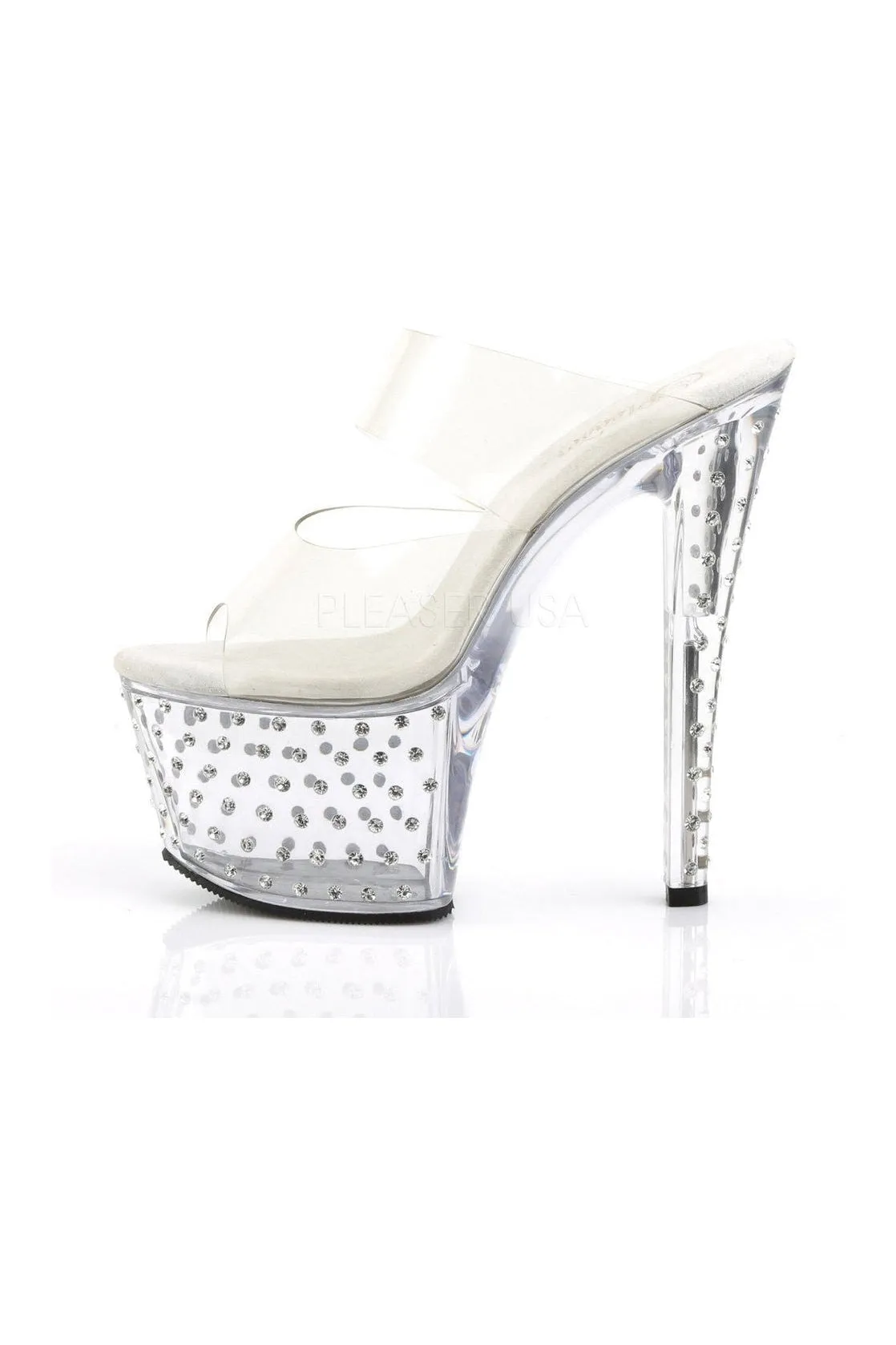 STARDUST-702 Platform Slide  | Clear Vinyl