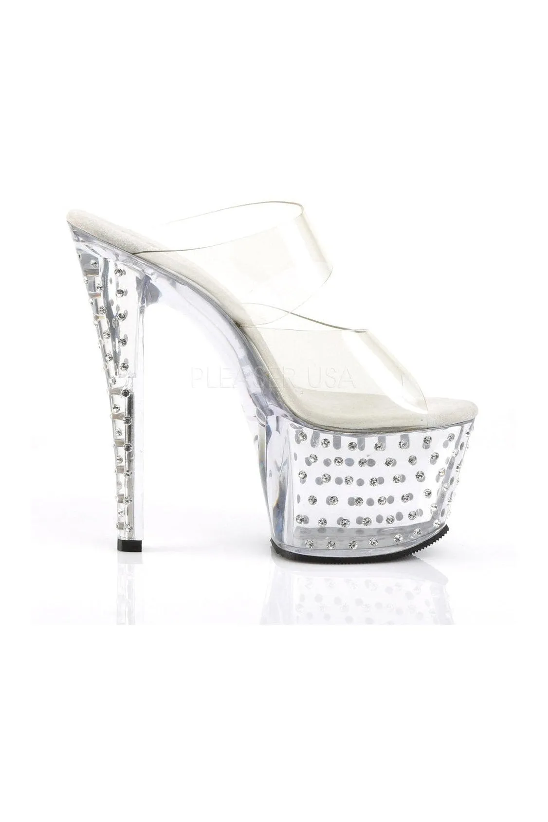 STARDUST-702 Platform Slide  | Clear Vinyl