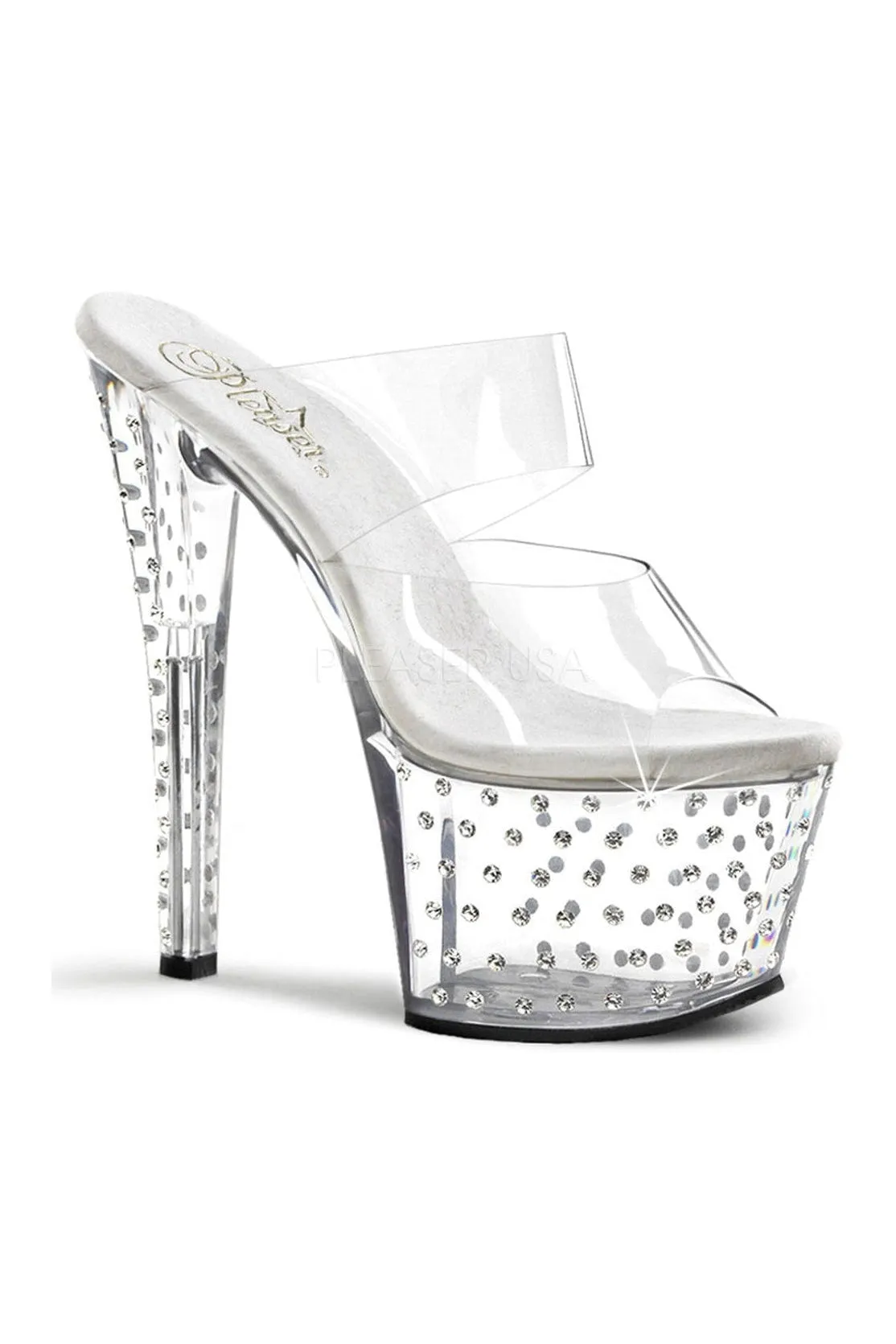 STARDUST-702 Platform Slide  | Clear Vinyl
