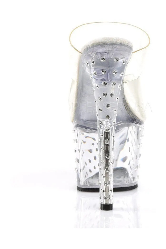 STARDUST-702 Platform Slide  | Clear Vinyl