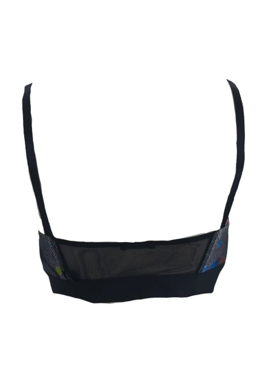TEREZ Women's Multicolor Paint Party Sports Bra #36102829 Large NWT