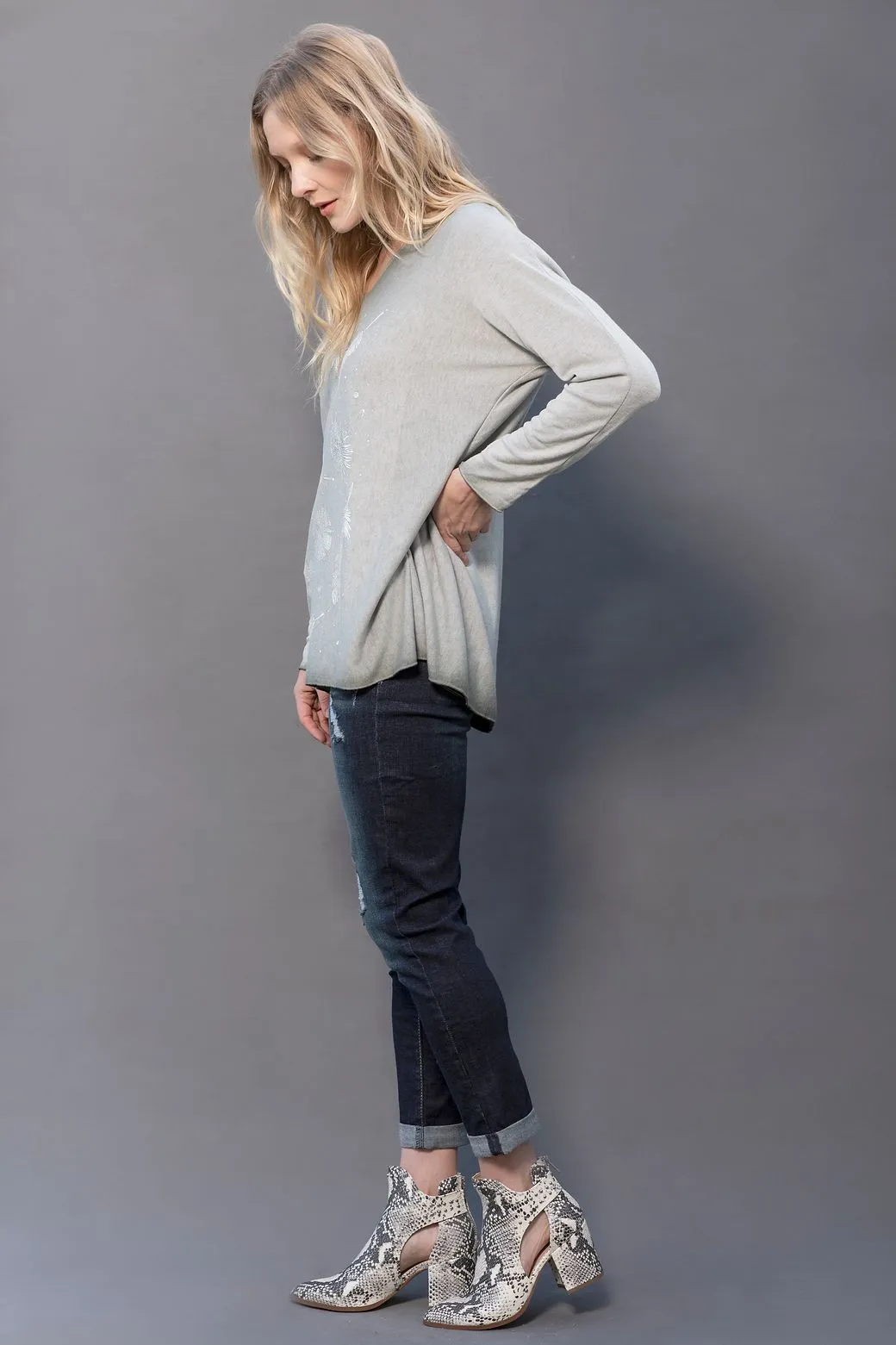 The Bailey Long Sleeve Tee, Army Green