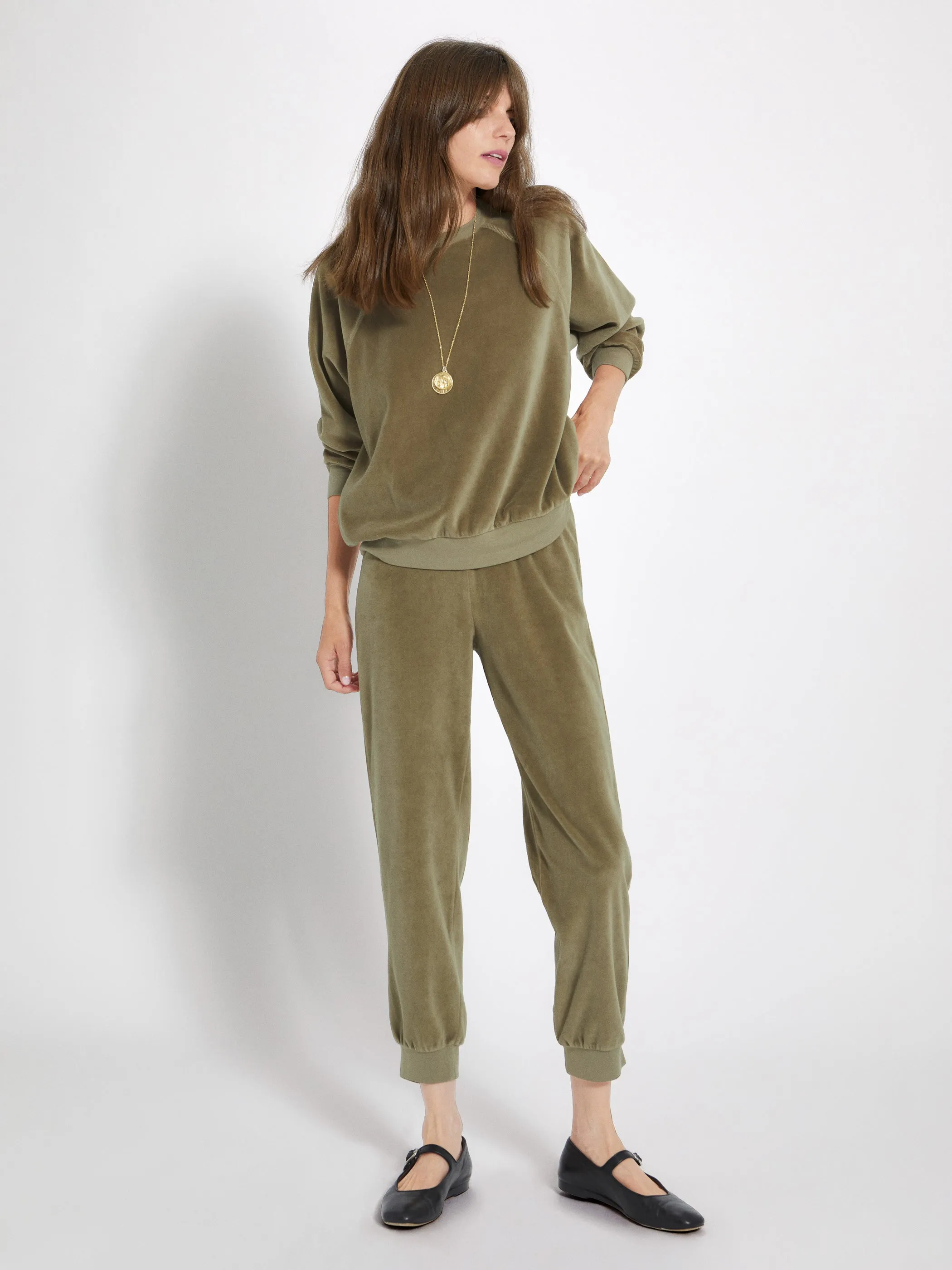 The Samos Oversized Sweatshirt in Velour