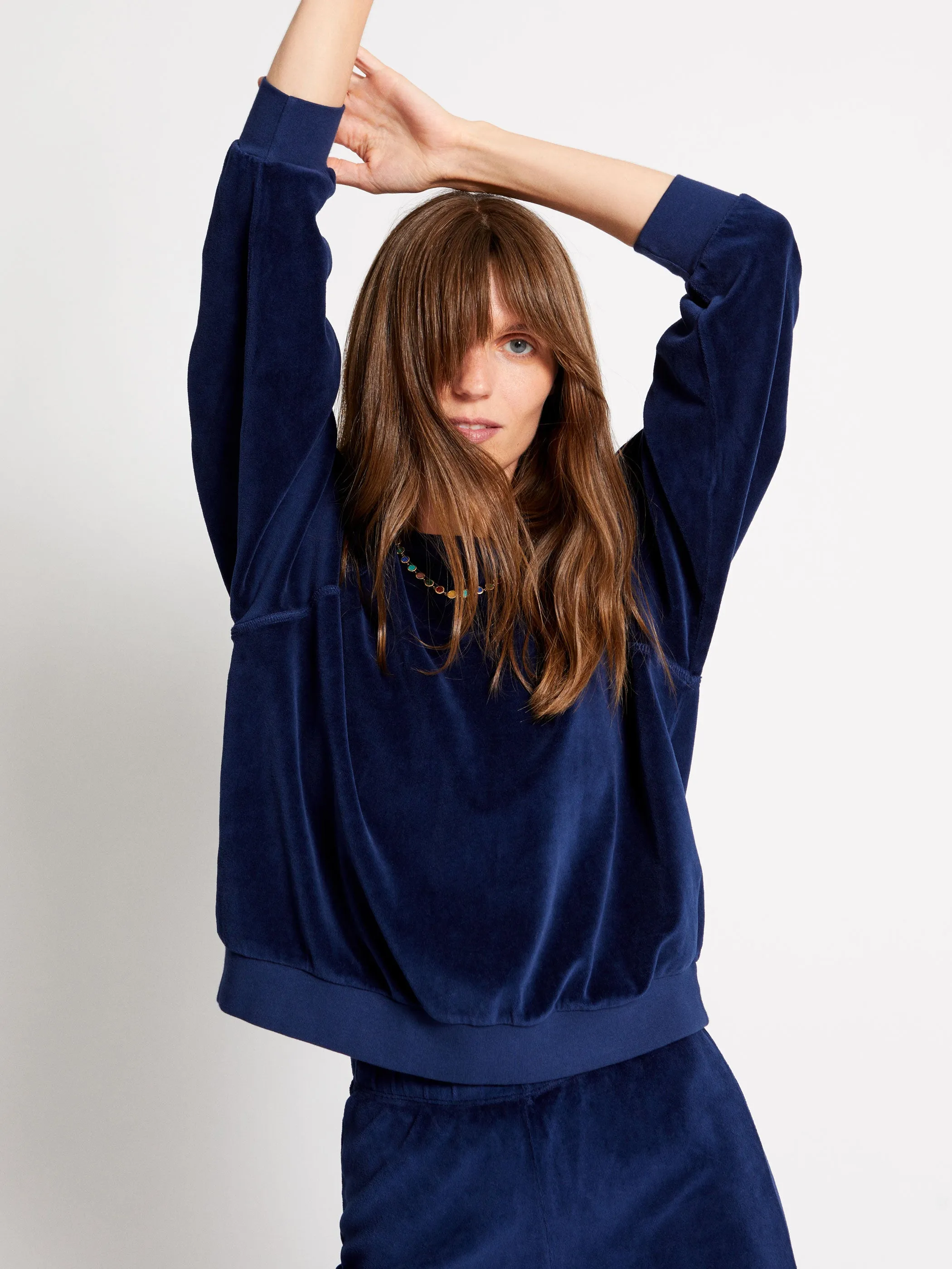 The Samos Oversized Sweatshirt in Velour