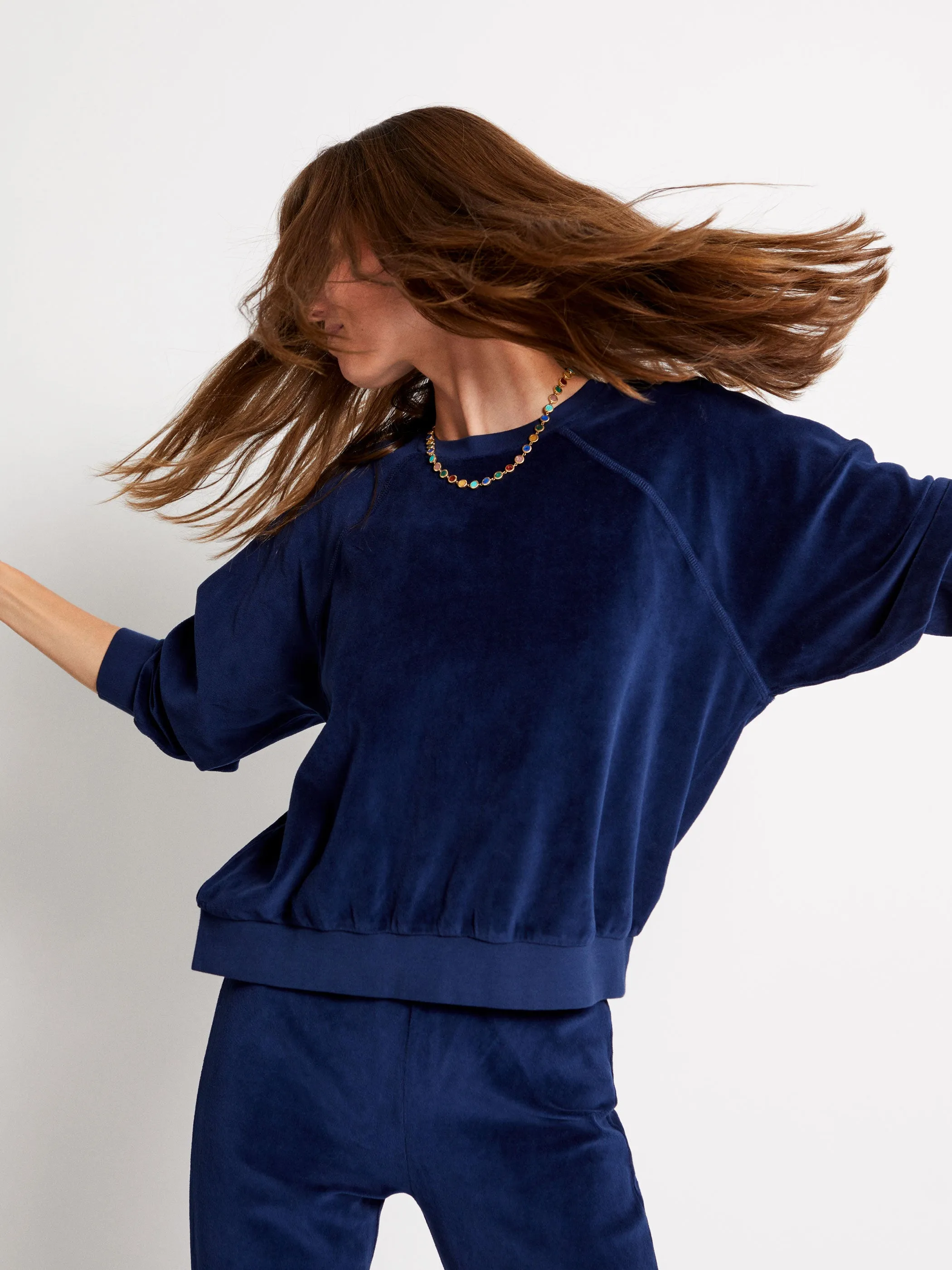 The Samos Oversized Sweatshirt in Velour