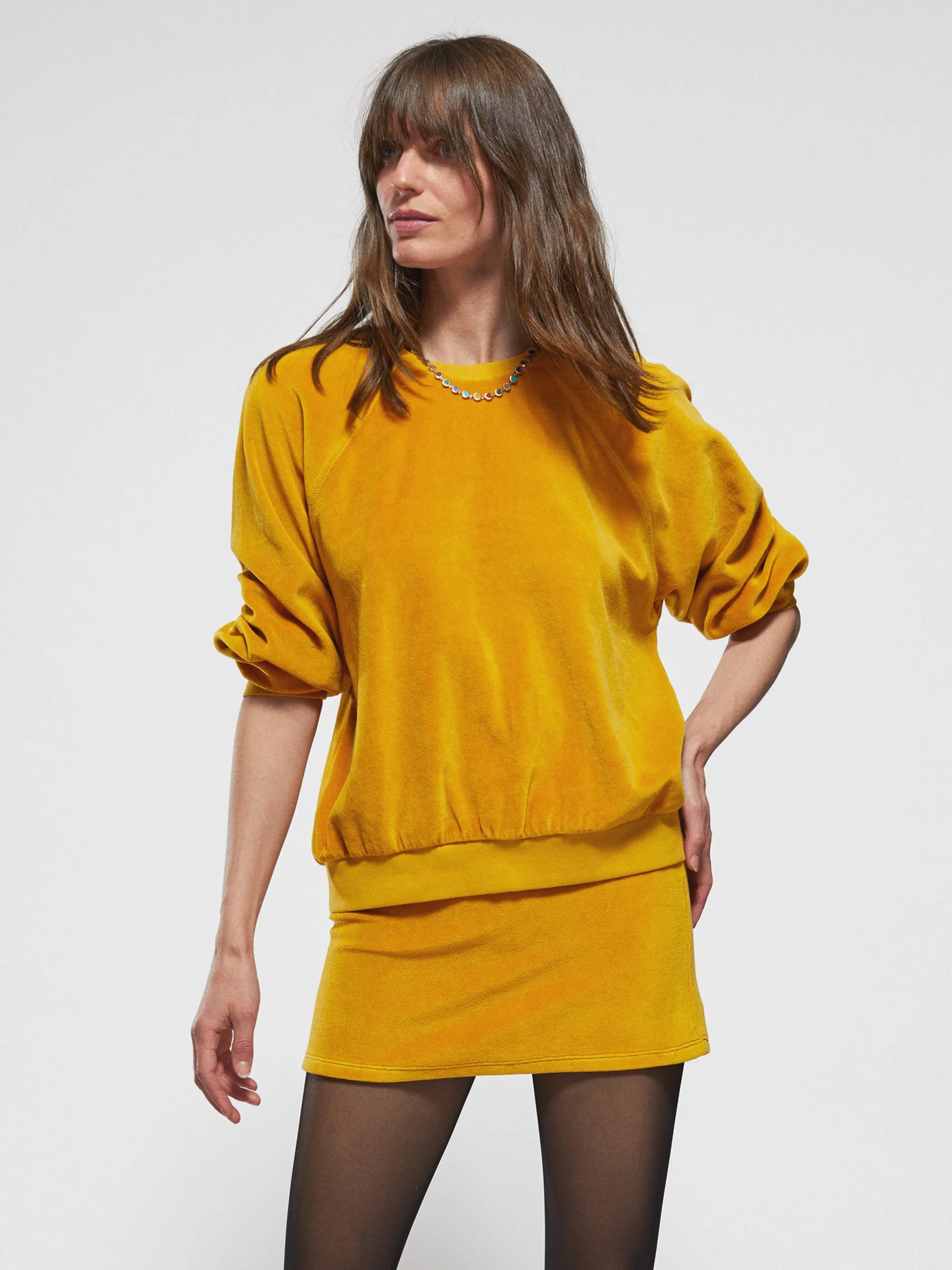 The Samos Oversized Sweatshirt in Velour