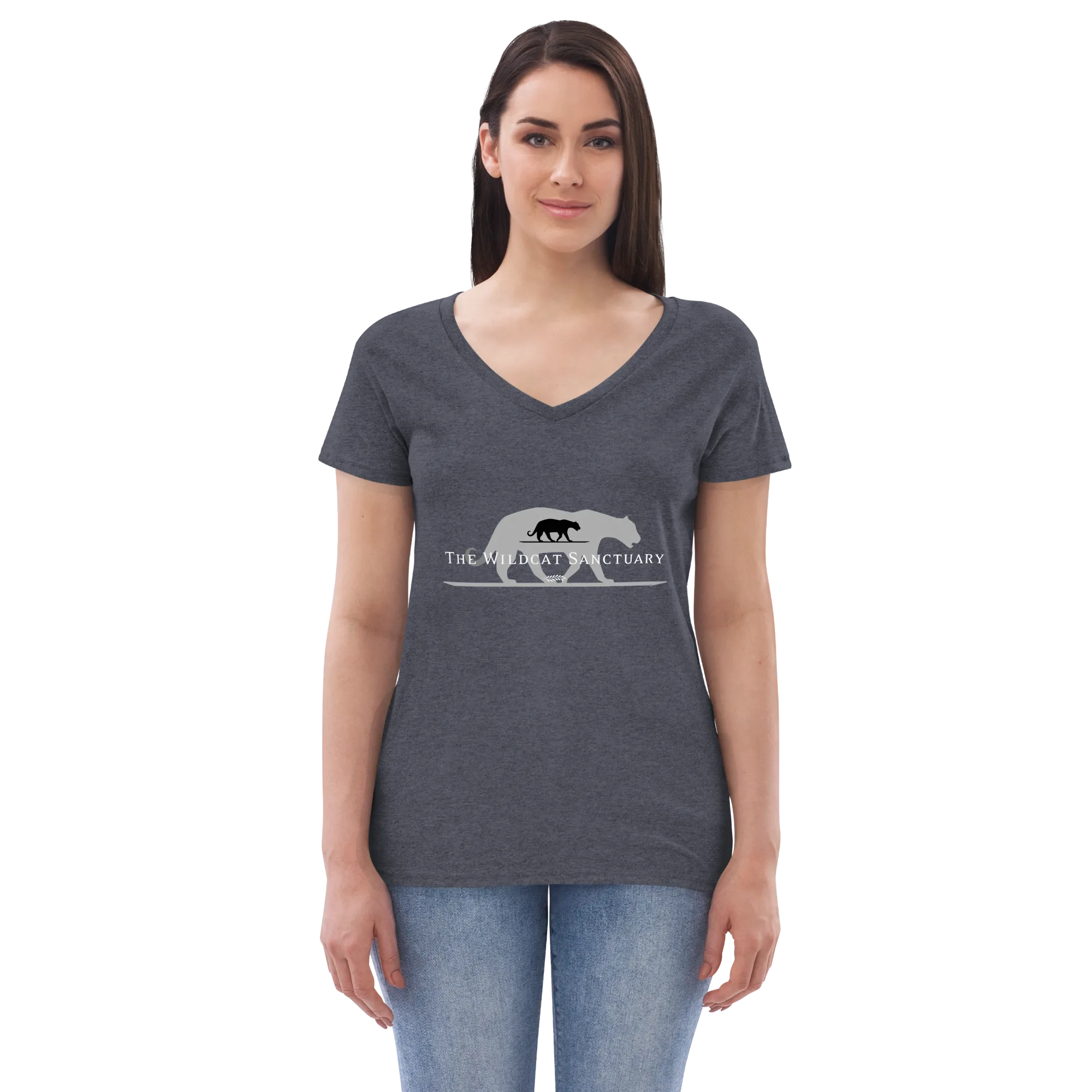 The Wildcat Sanctuary Logo Women’s V-Neck T-Shirt