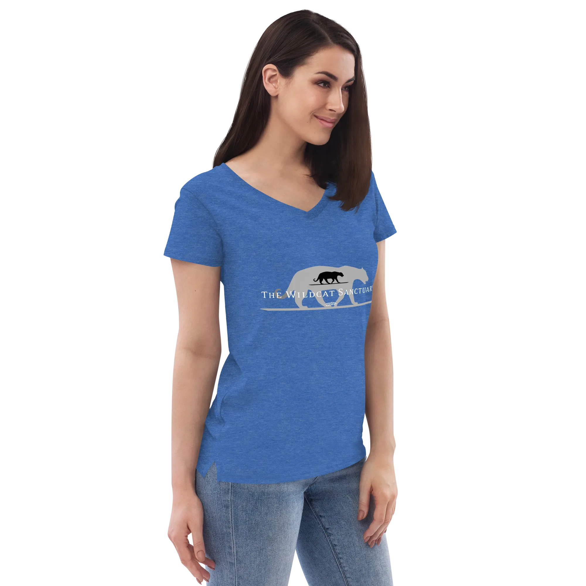 The Wildcat Sanctuary Logo Women’s V-Neck T-Shirt