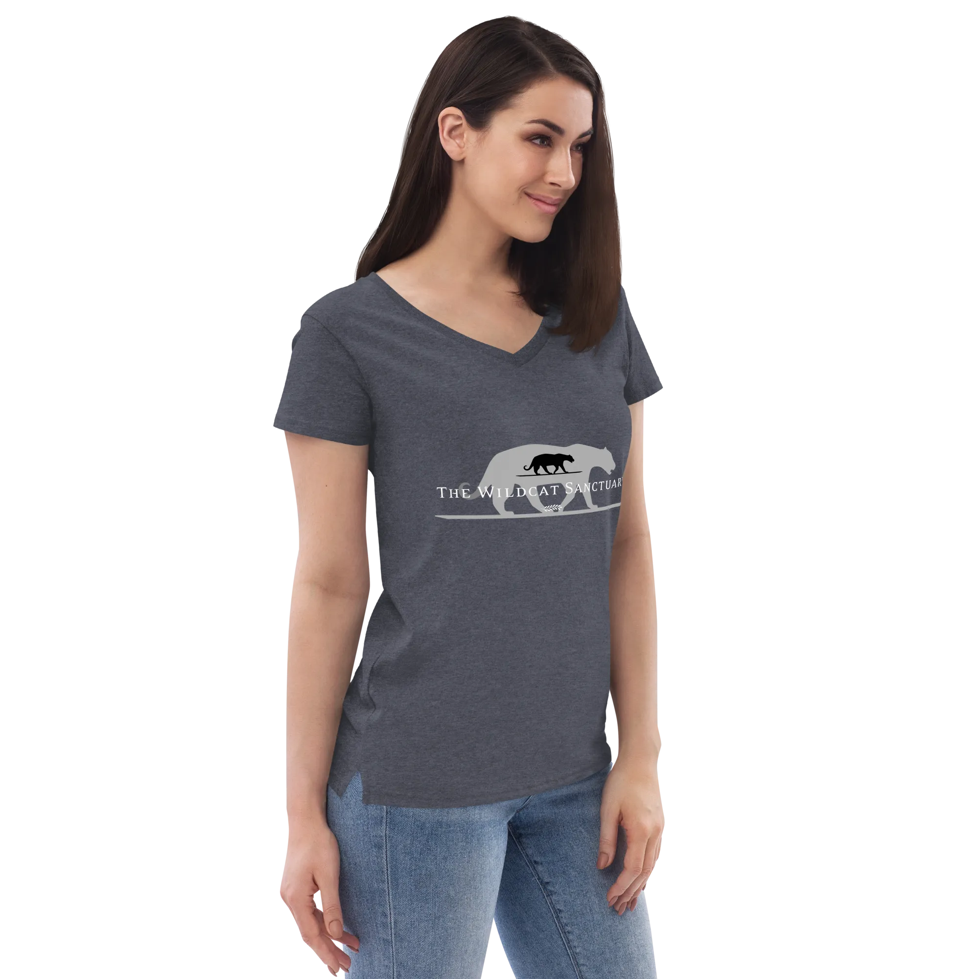 The Wildcat Sanctuary Logo Women’s V-Neck T-Shirt