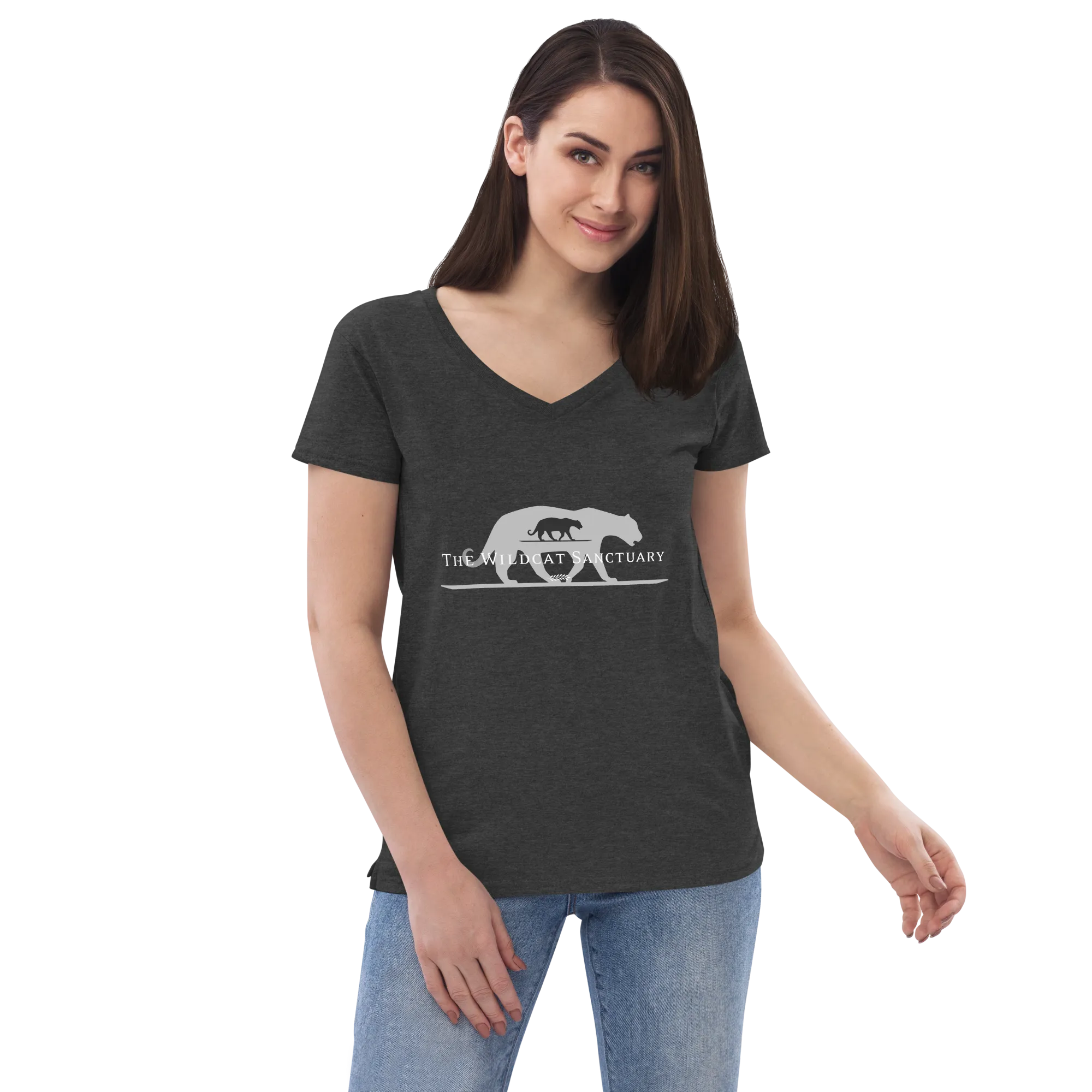 The Wildcat Sanctuary Logo Women’s V-Neck T-Shirt