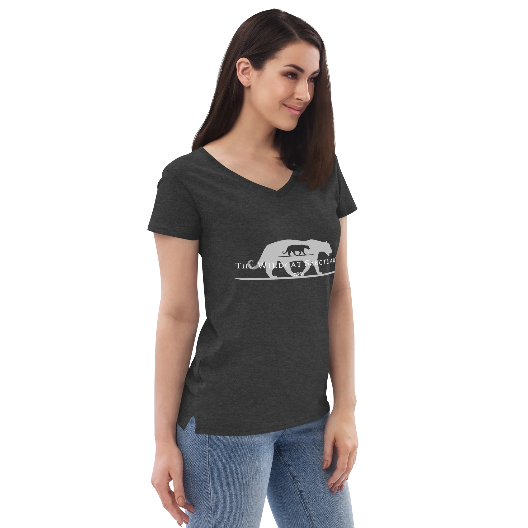 The Wildcat Sanctuary Logo Women’s V-Neck T-Shirt