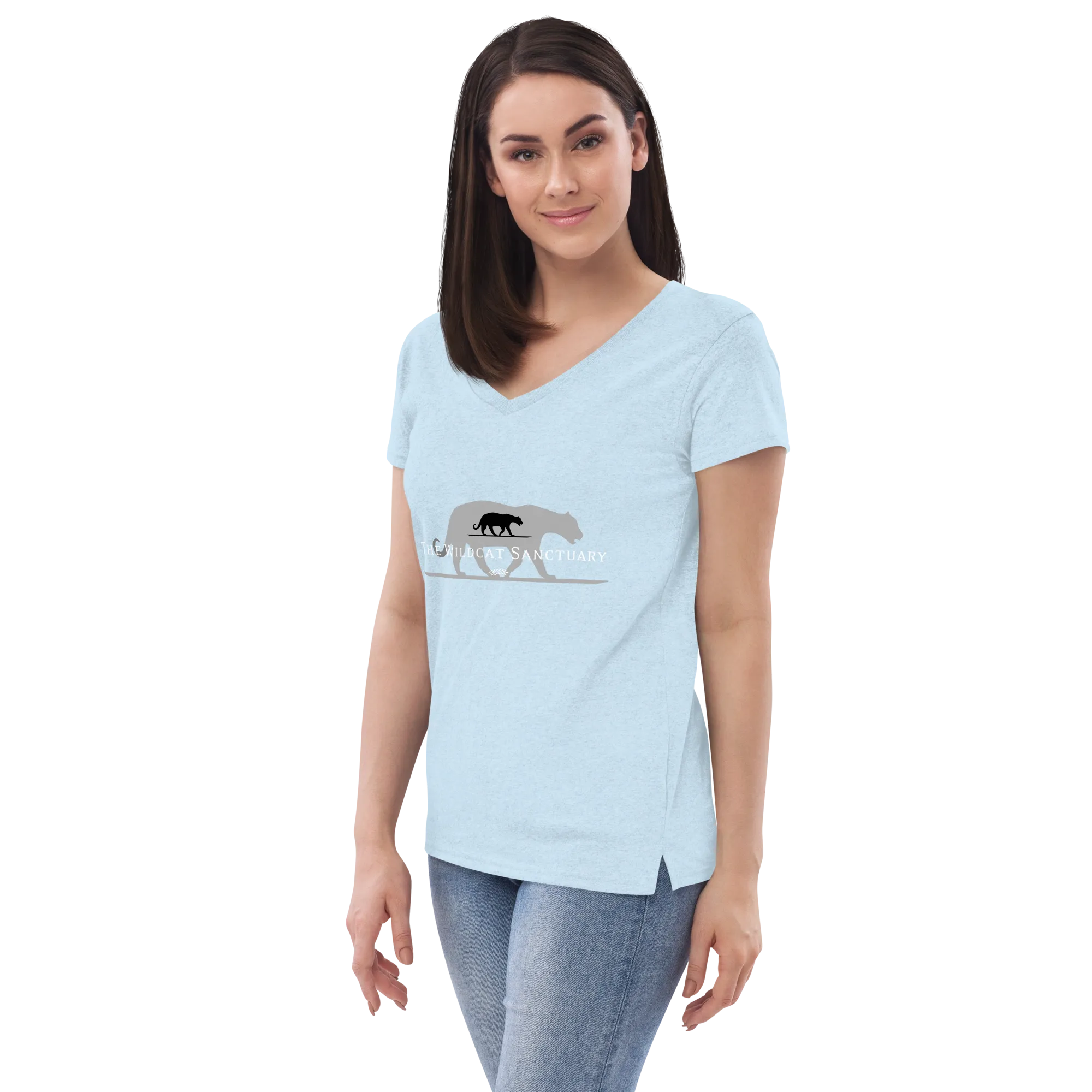 The Wildcat Sanctuary Logo Women’s V-Neck T-Shirt