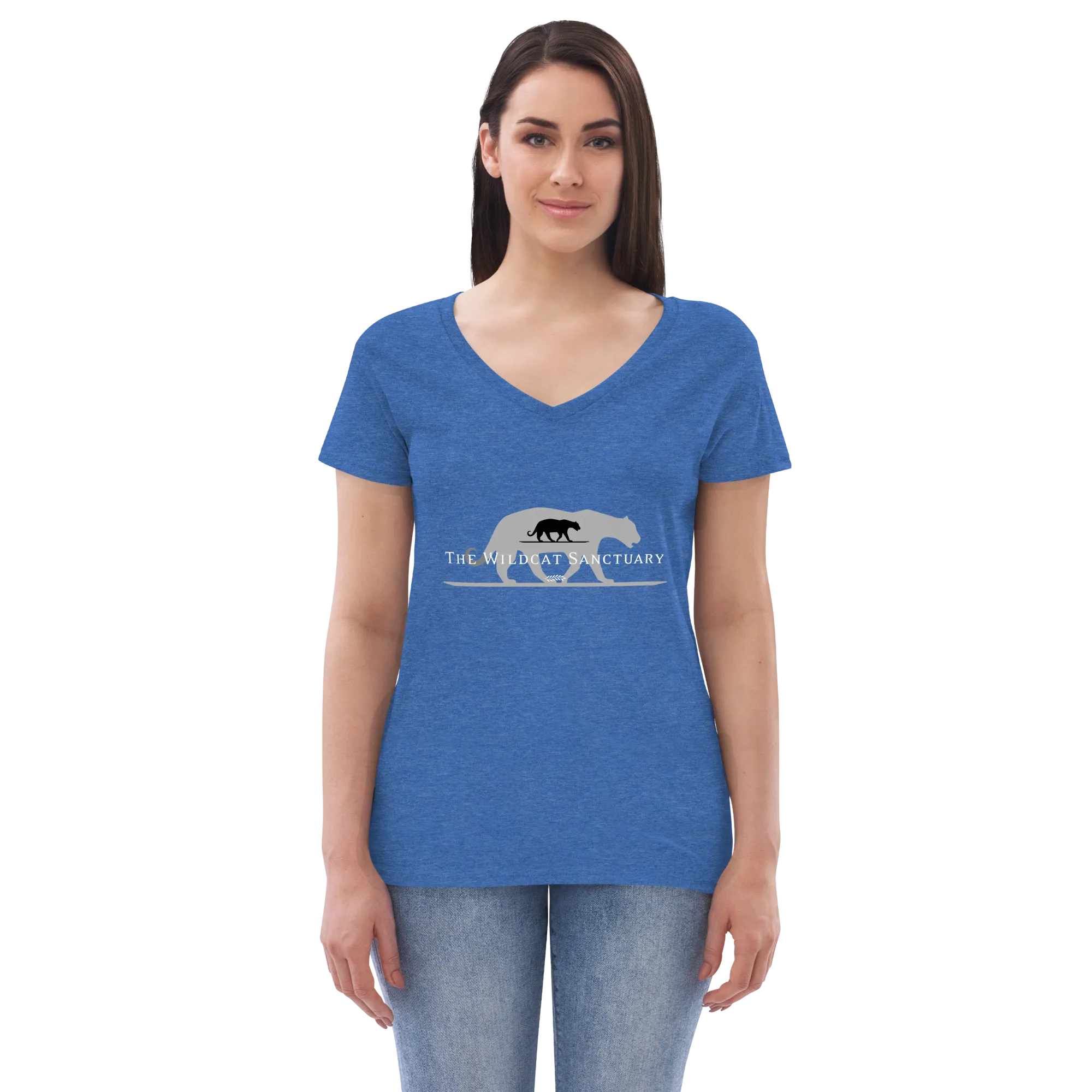 The Wildcat Sanctuary Logo Women’s V-Neck T-Shirt