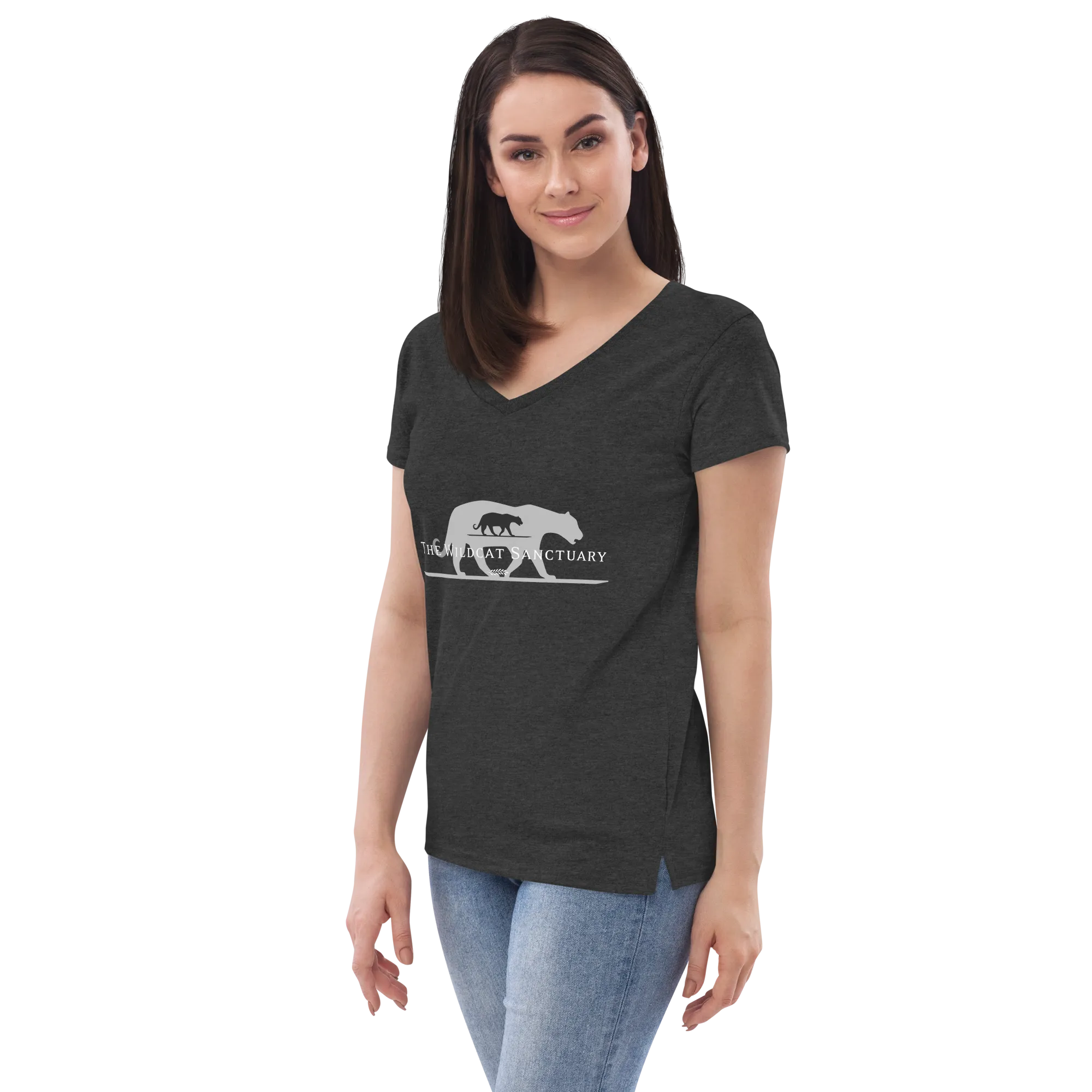 The Wildcat Sanctuary Logo Women’s V-Neck T-Shirt