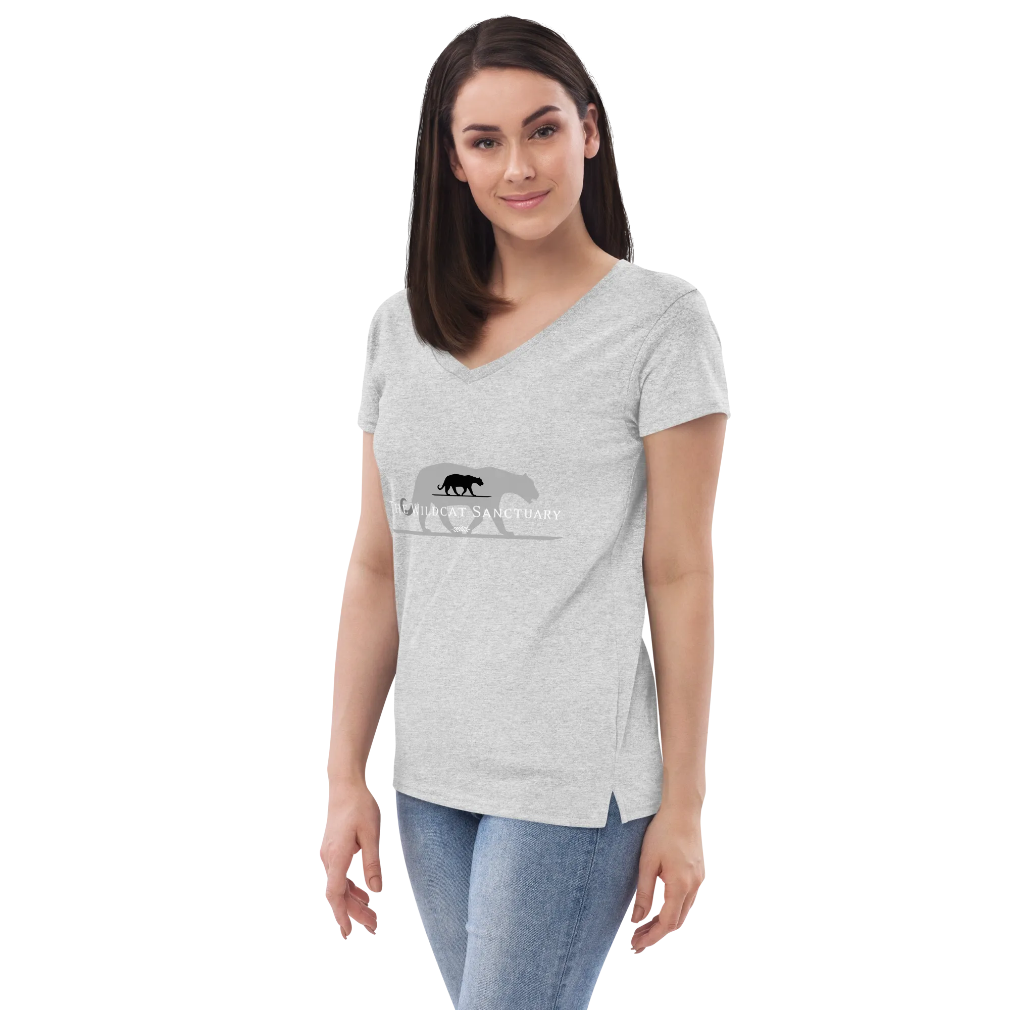 The Wildcat Sanctuary Logo Women’s V-Neck T-Shirt