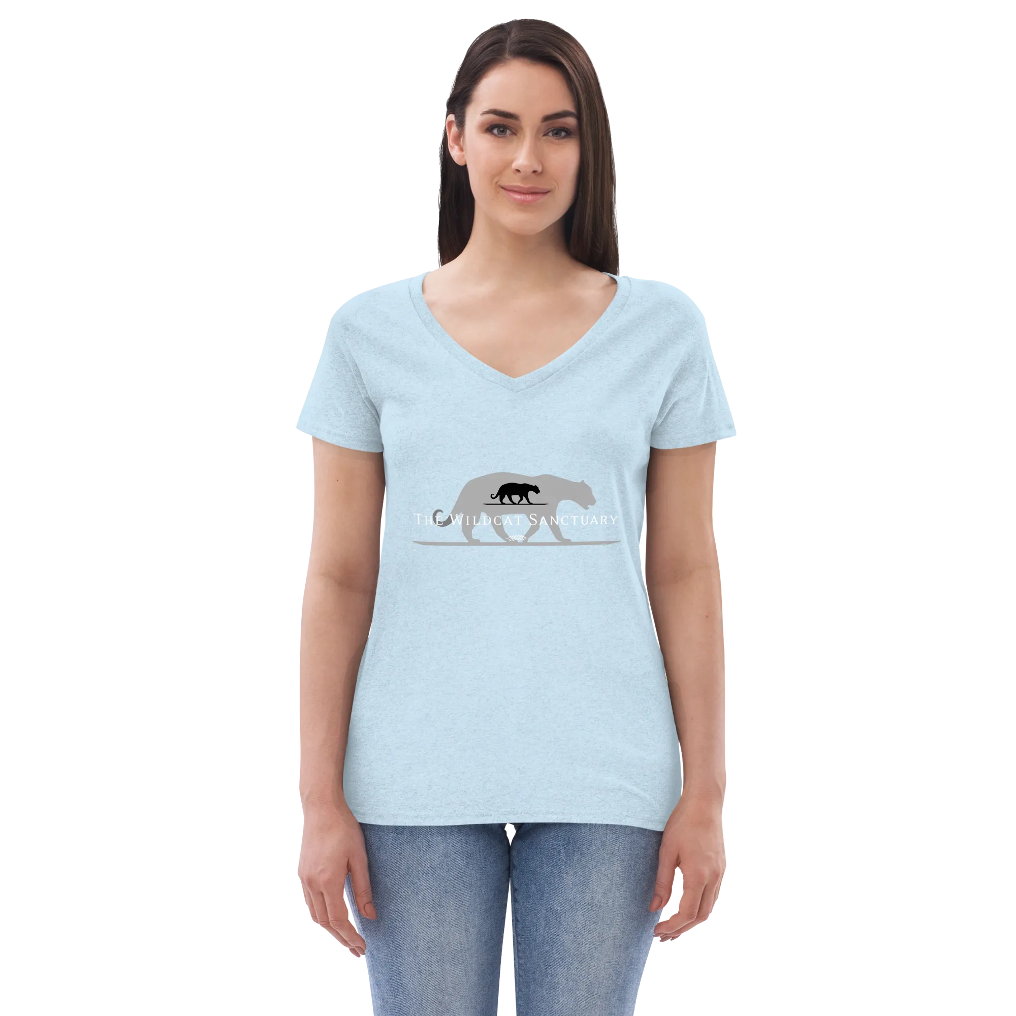 The Wildcat Sanctuary Logo Women’s V-Neck T-Shirt