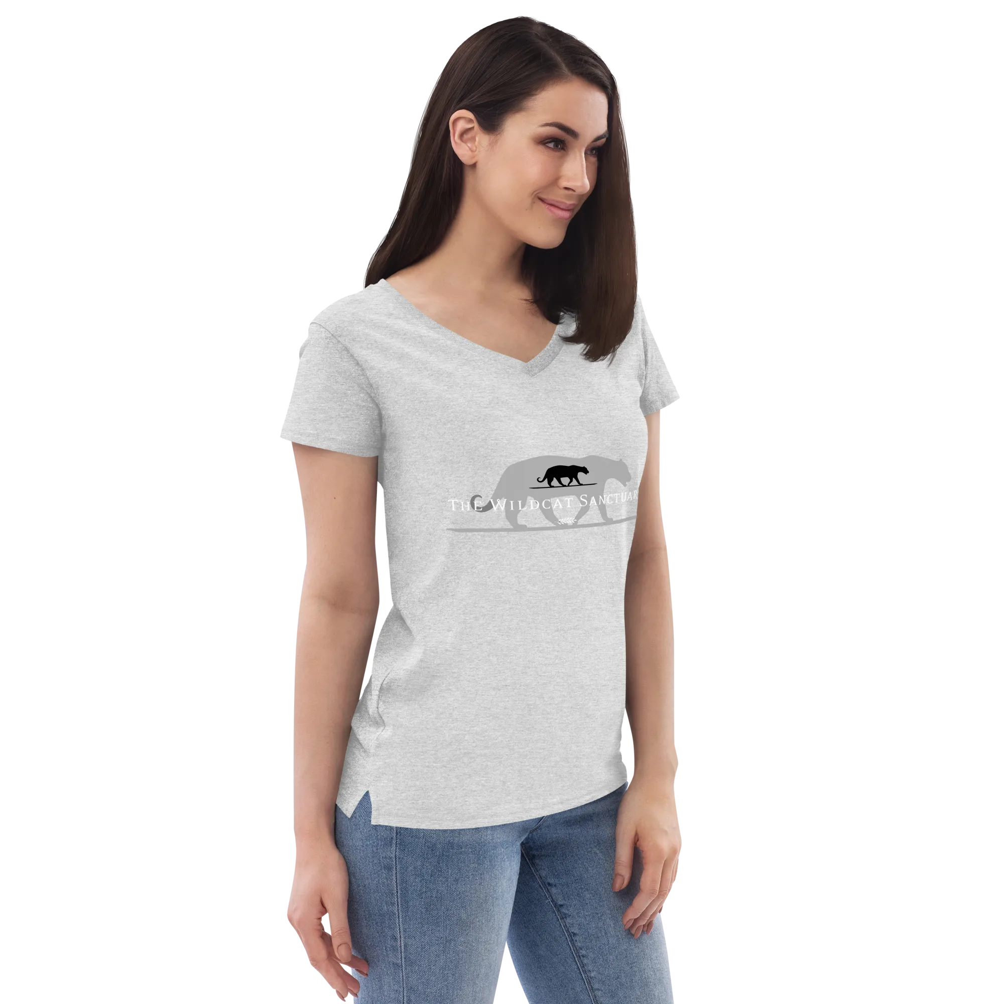 The Wildcat Sanctuary Logo Women’s V-Neck T-Shirt