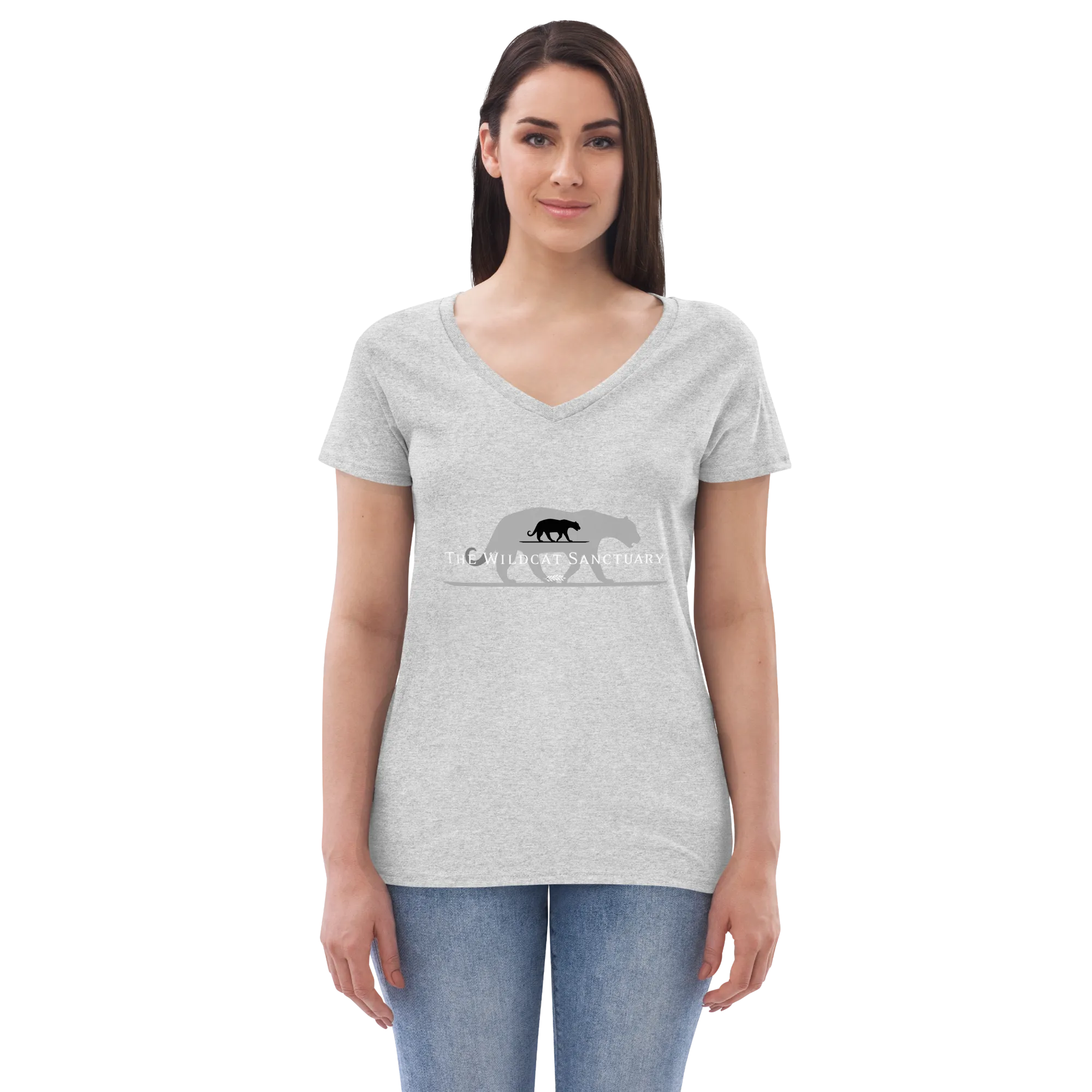 The Wildcat Sanctuary Logo Women’s V-Neck T-Shirt