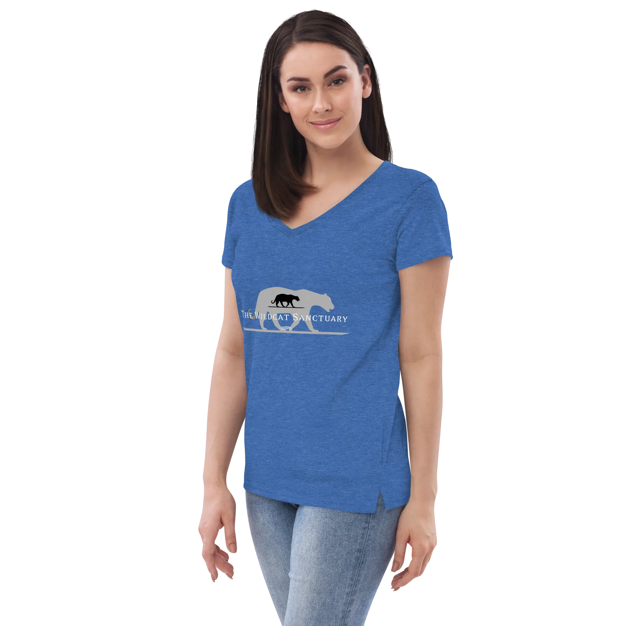 The Wildcat Sanctuary Logo Women’s V-Neck T-Shirt