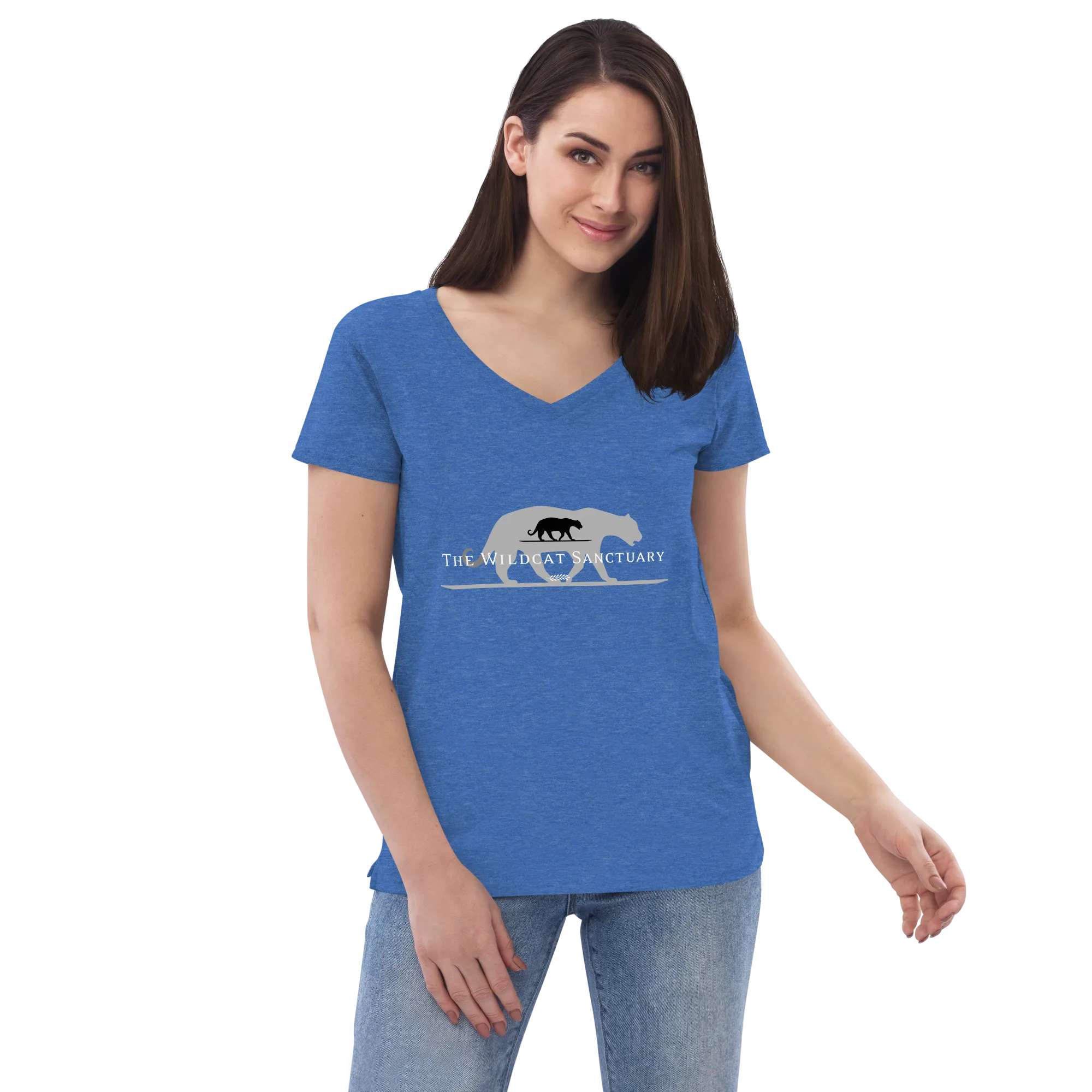 The Wildcat Sanctuary Logo Women’s V-Neck T-Shirt