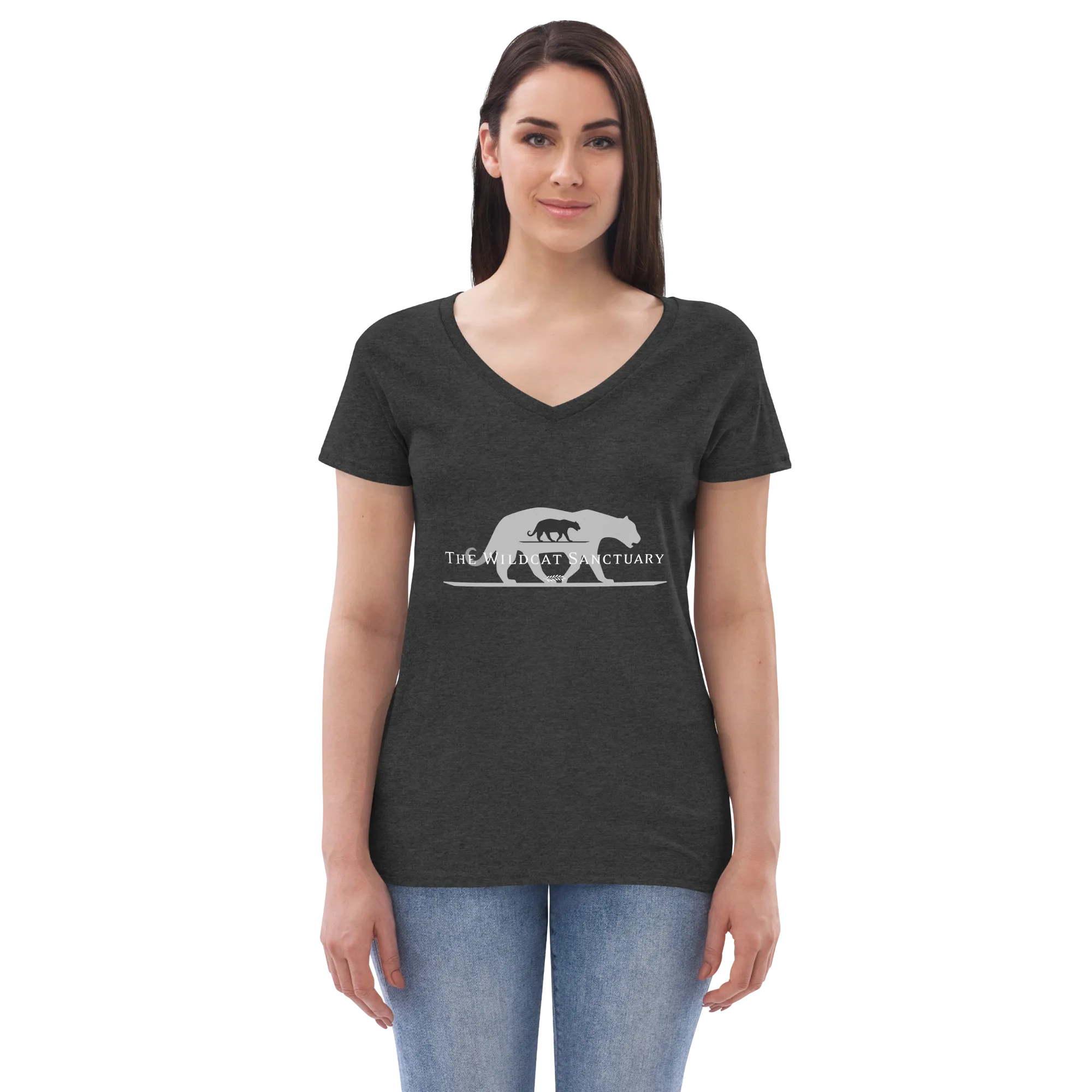 The Wildcat Sanctuary Logo Women’s V-Neck T-Shirt