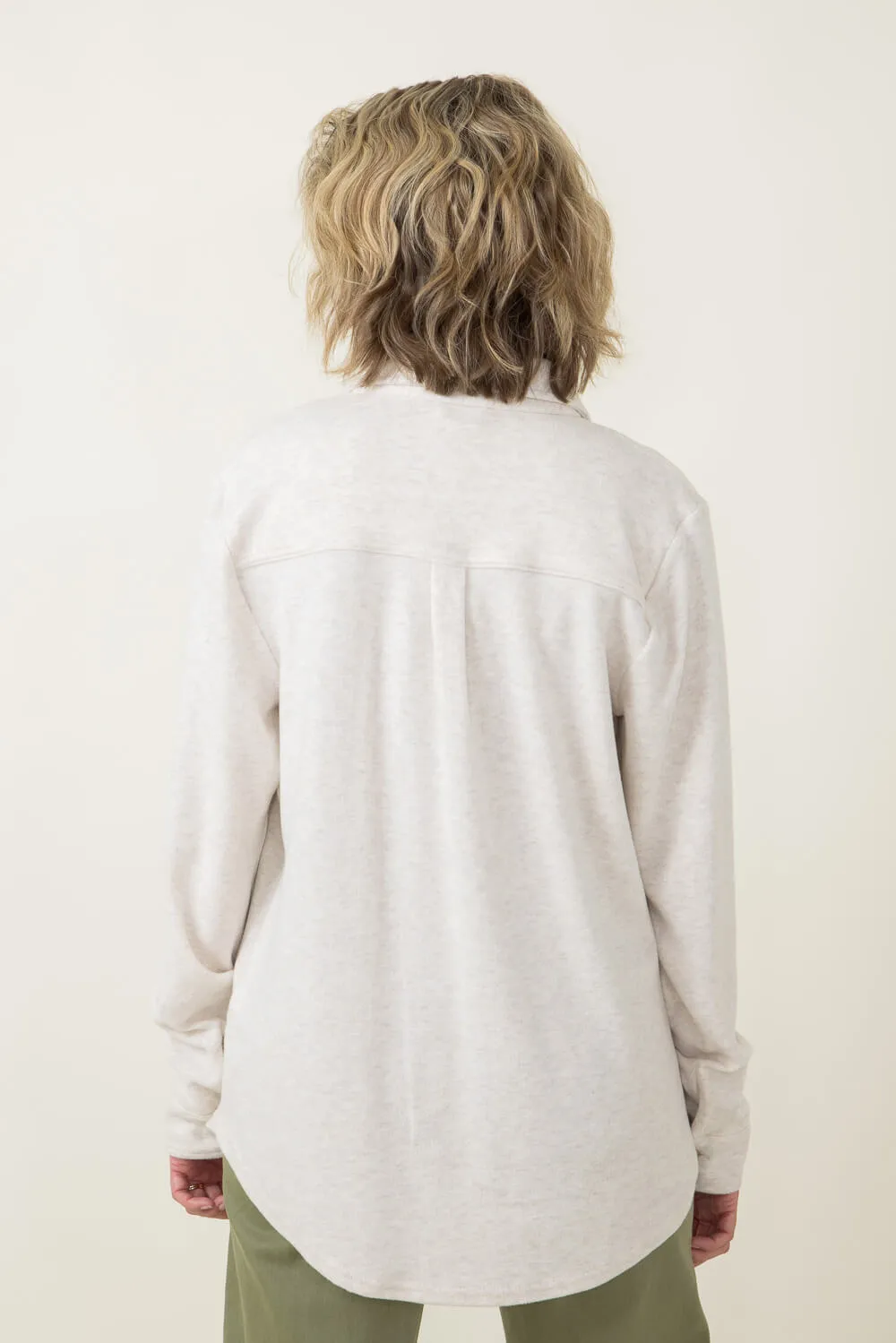 Thread & Supply Lewis Soft Luxe Button Up Shirt for Women in Oatmeal | T1084PVXTS-OATMEAL