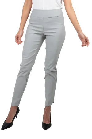 UP! PANTS - 28" Petal Slit Ankle Pant in Dove Grey - 65027