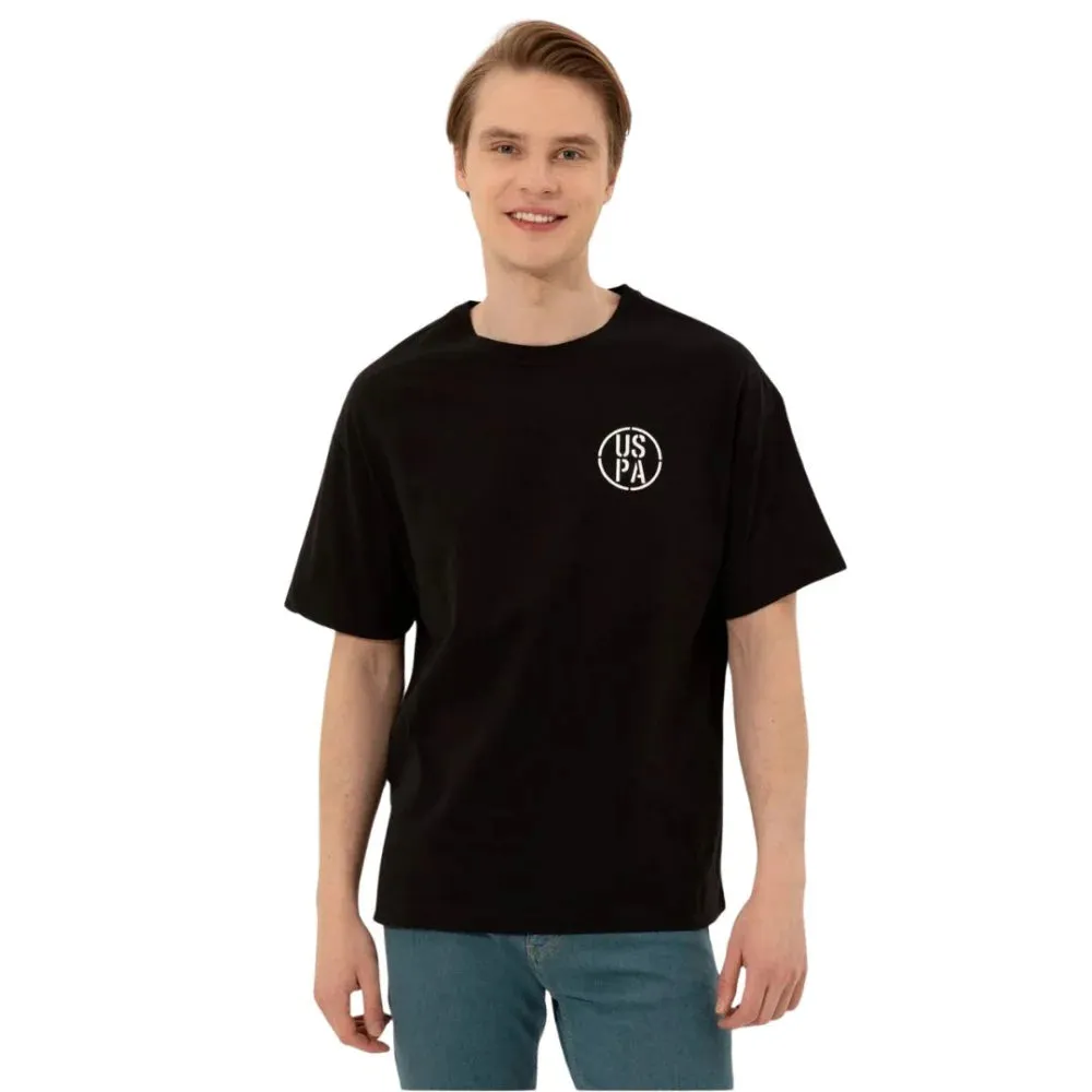 U.S. POLO ASSN. Crew Neck Circular Logo T-Shirt Men - BLK