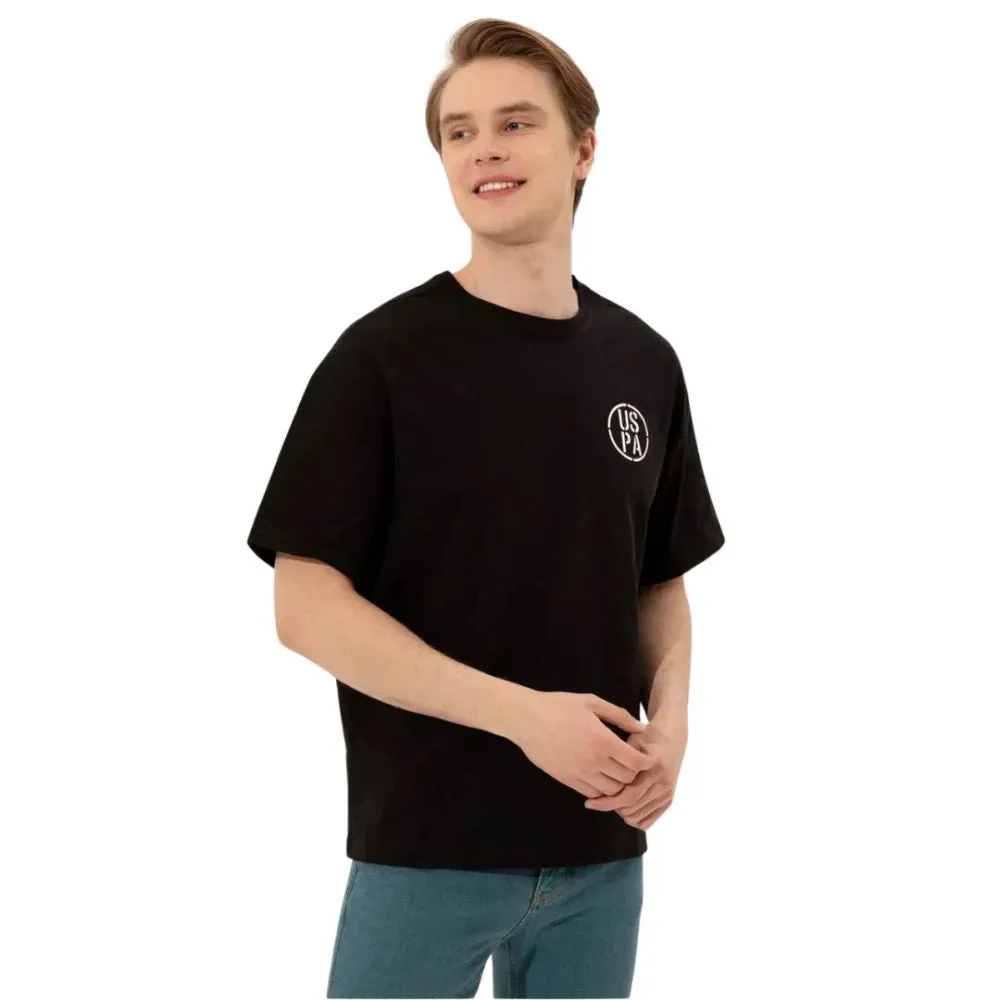U.S. POLO ASSN. Crew Neck Circular Logo T-Shirt Men - BLK