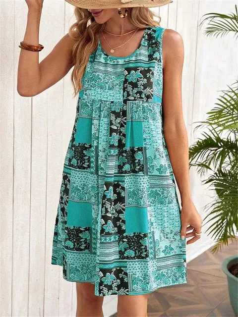 Vintage dress with check pattern