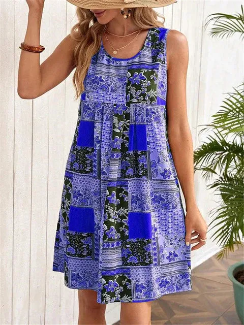 Vintage dress with check pattern