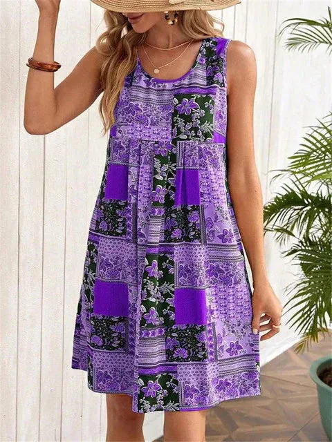 Vintage dress with check pattern