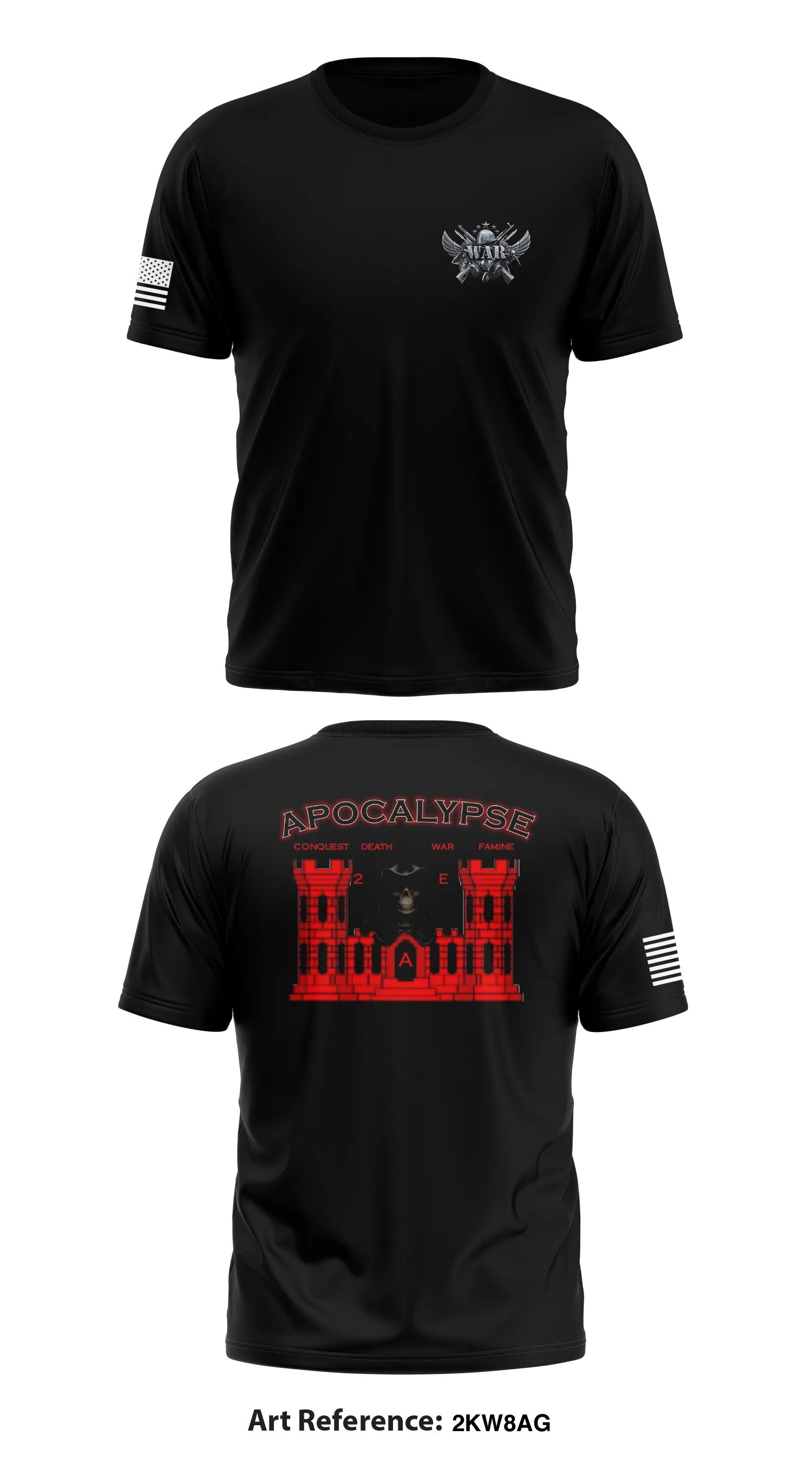 War Platoon, Apocalypse Company, 2BEB Store 1 Core Men's SS Performance Tee - 2kw8aG