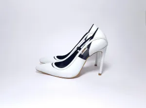 White Designer Pumps 11cm heels