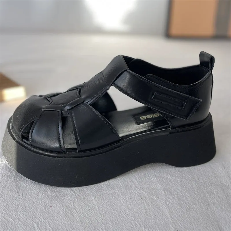 Women Summer Comfortable Platform Hollow Roman Sandals