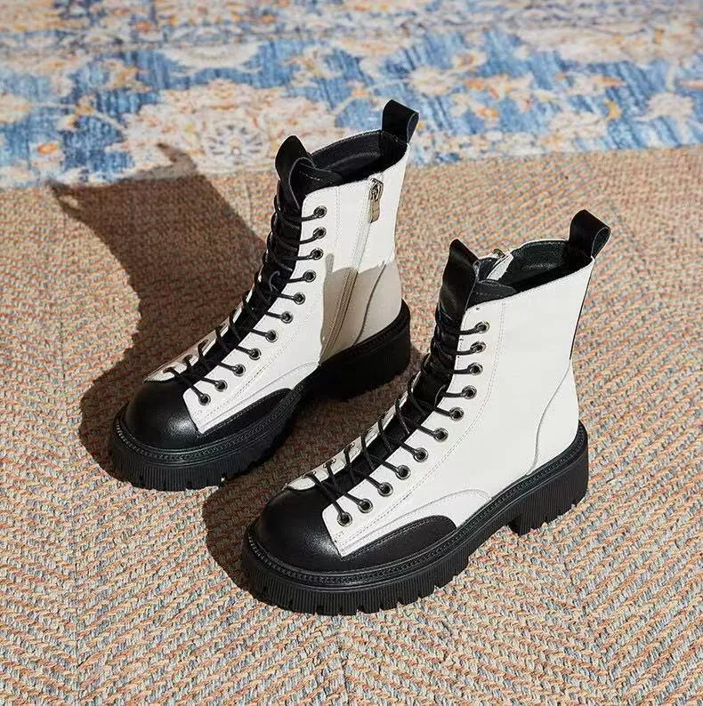 Women's All-match Platform Lace-up Ankle Boots
