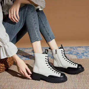 Women's All-match Platform Lace-up Ankle Boots