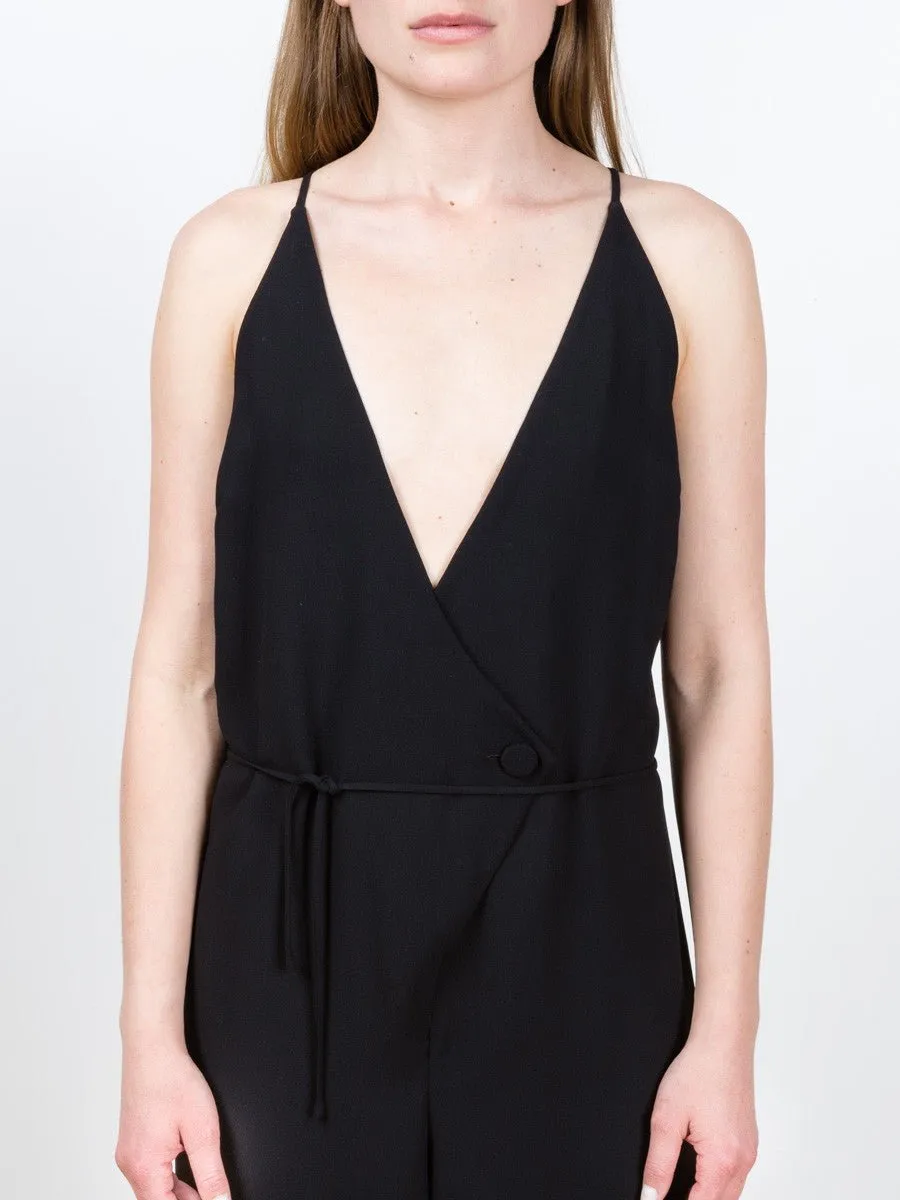 wrap front jumpsuit