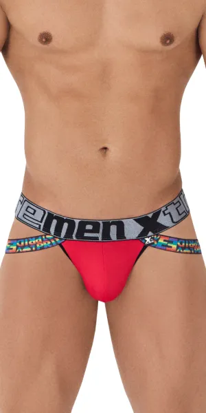 Xtremen 91084 Microfiber Pride Jockstrap Red